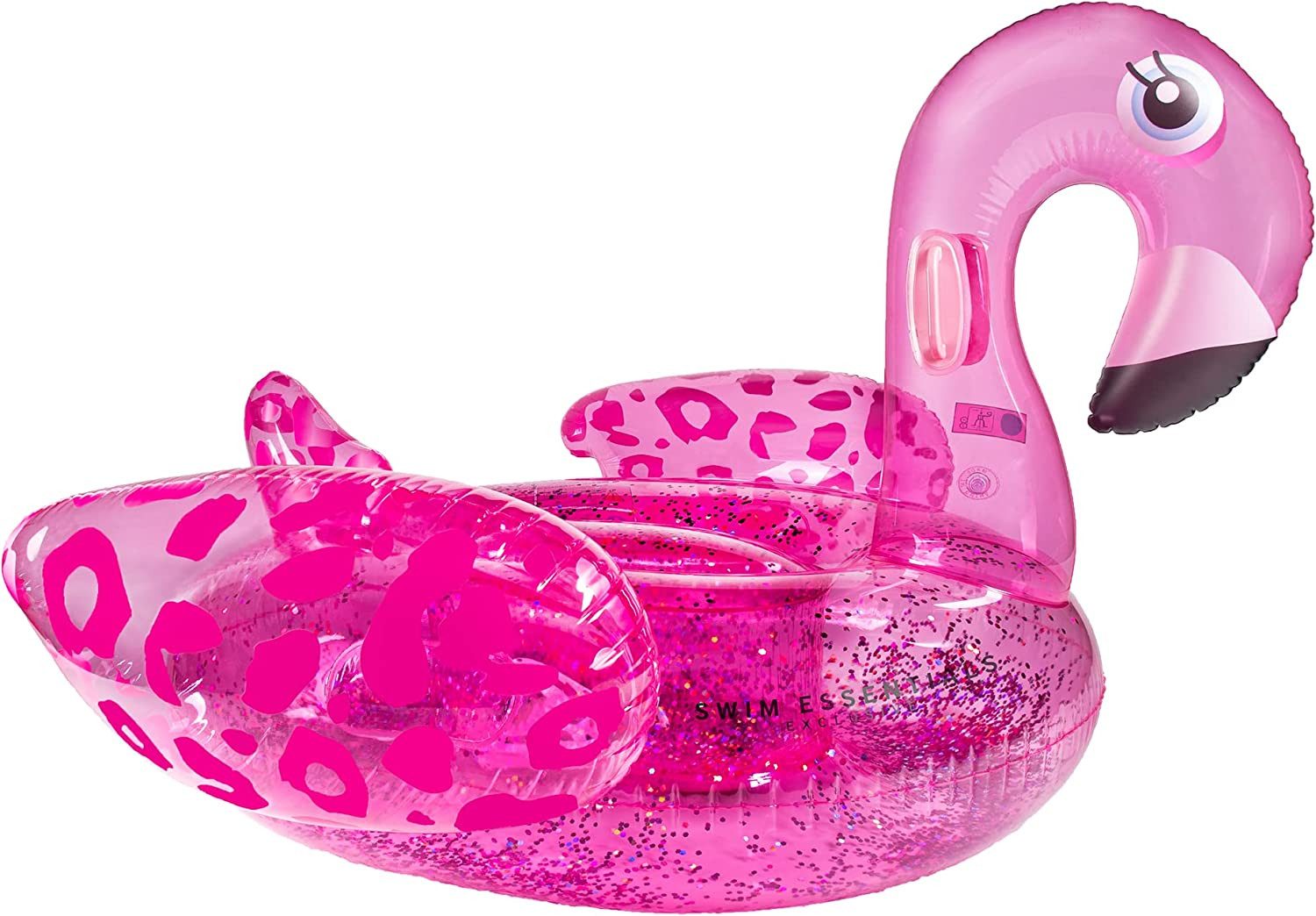 Swim Essentials Luftmatratze Swim Essentials Luxury Ride-on Neon Leopard Flamingo 142x 137 x 97 cm