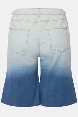 Ulla Popken 5-Pocket-Jeans Jeansshorts Mary Farbverlauf weites Bein