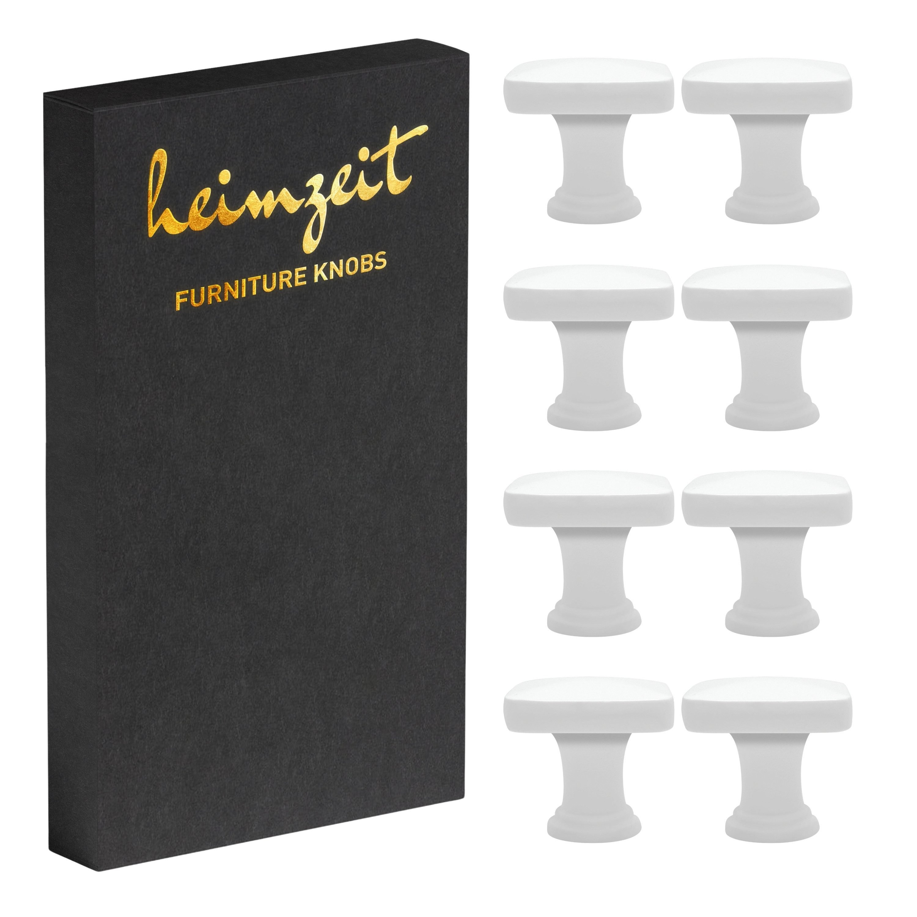 heimzeit Möbelgriff heimzeit Möbelknöpfe Quadratisch (Set, 8-St), für Schubladen, Türen und Kommoden, inkl. Schraube