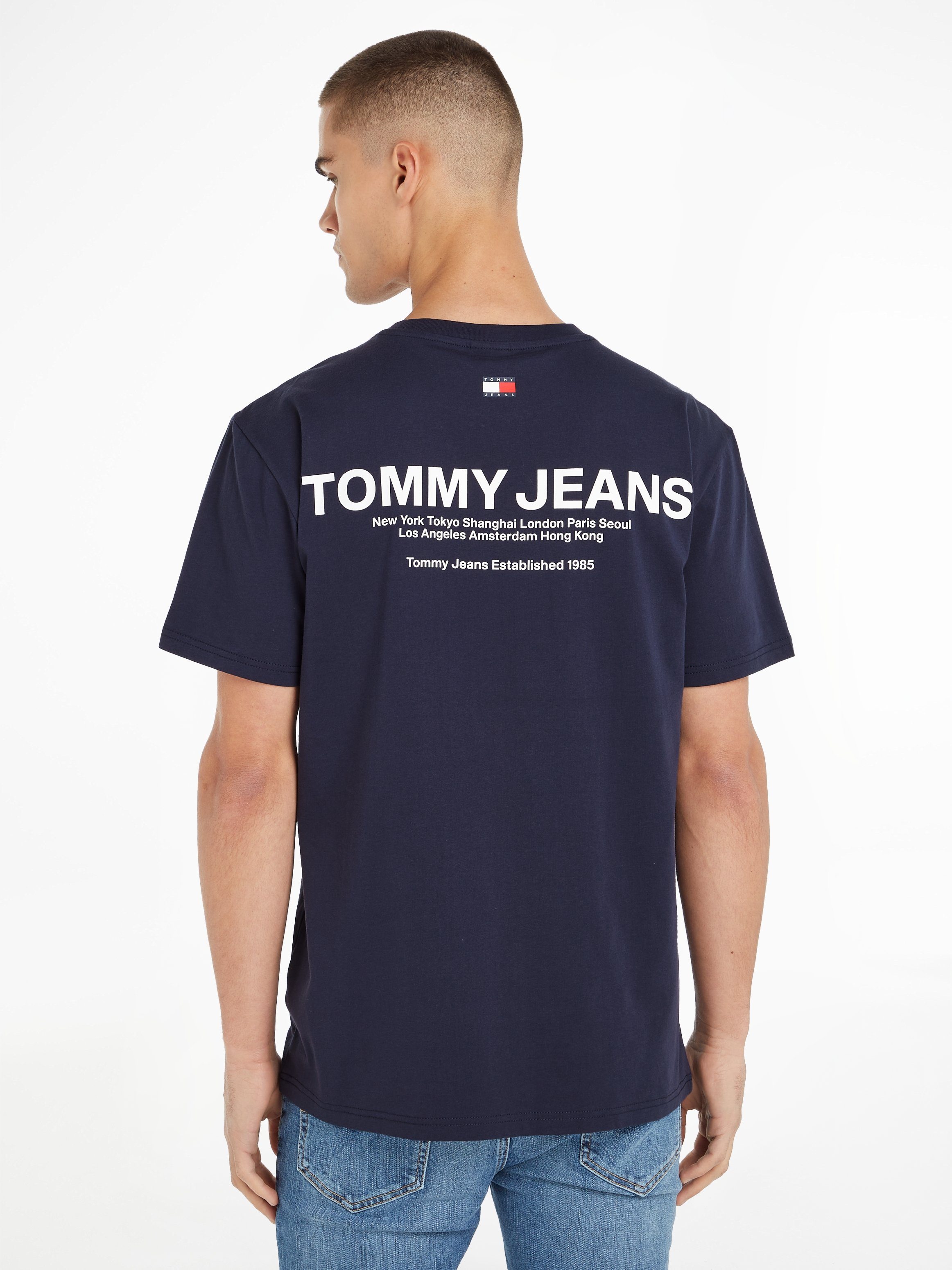 Tommy T-Shirt BACK Navy LINEAR PRINT TEE Twilight CLSC Jeans TJM