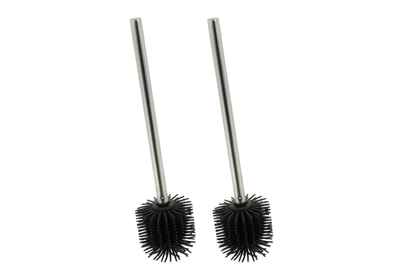 relaxdays WC-Reinigungsbürste Toilettenbürste Silikon 2er Set, WC-Garnituren mit Innengewinde von ca. 12 mm, Alle handelsüblichen WC-Garnituren, (2-tlg)