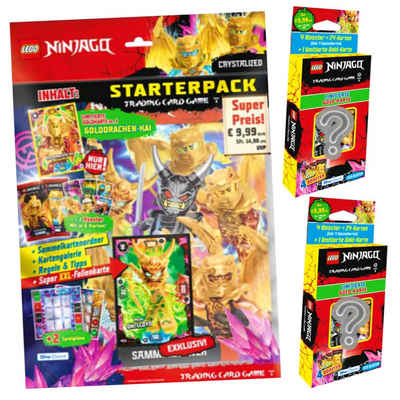 Blue Ocean Sammelkarte Lego Ninjago Karten Trading Cards Serie 8 - CRYSTALIZED (2023) - 1, Ninjago 8 Crystalized - 1 Starter + 2 Blister Karten