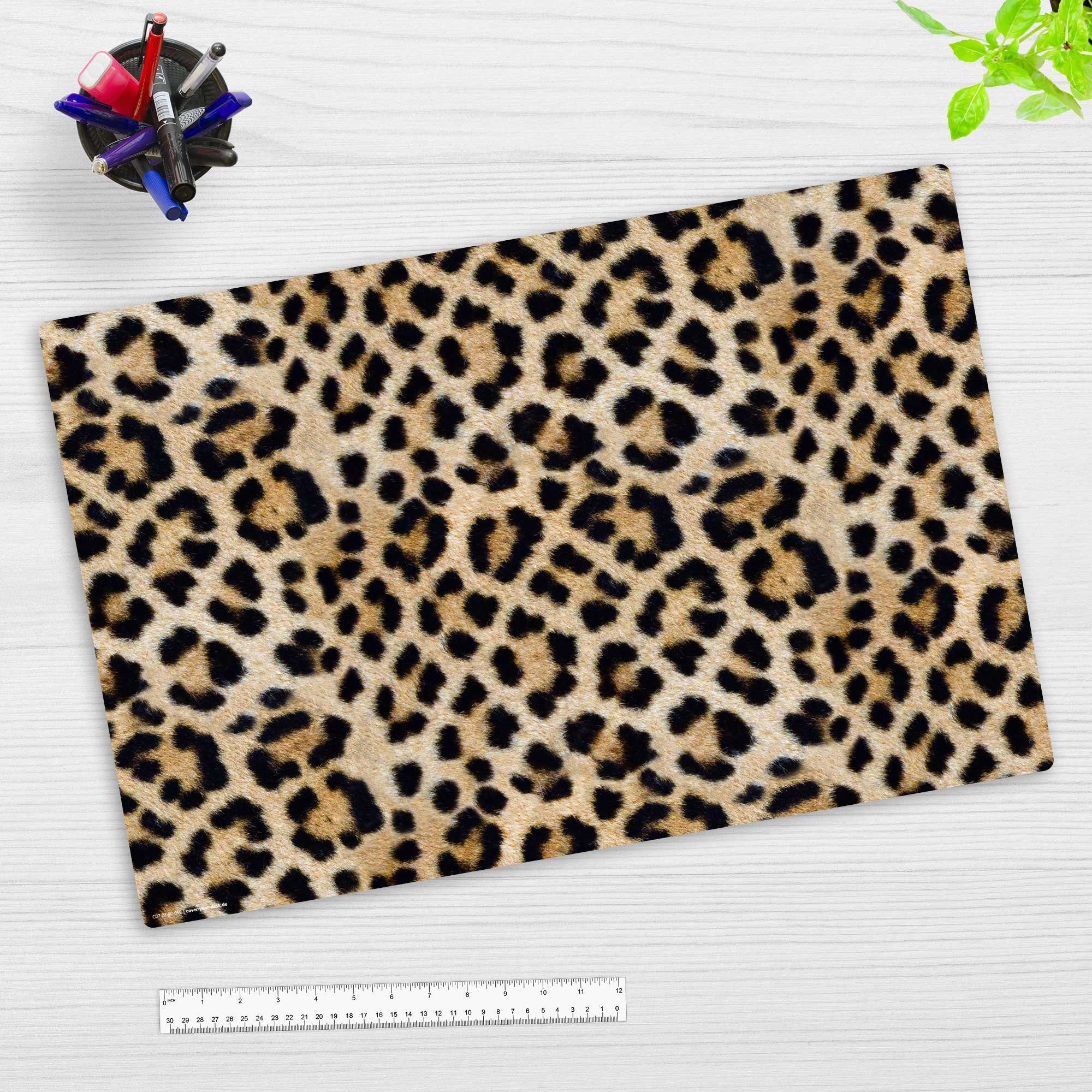 Thumbnail - cover-your-desk.de Schreibtischunterlage abwaschbar - Leopardenfell - premium Vinyl - Made in Germany