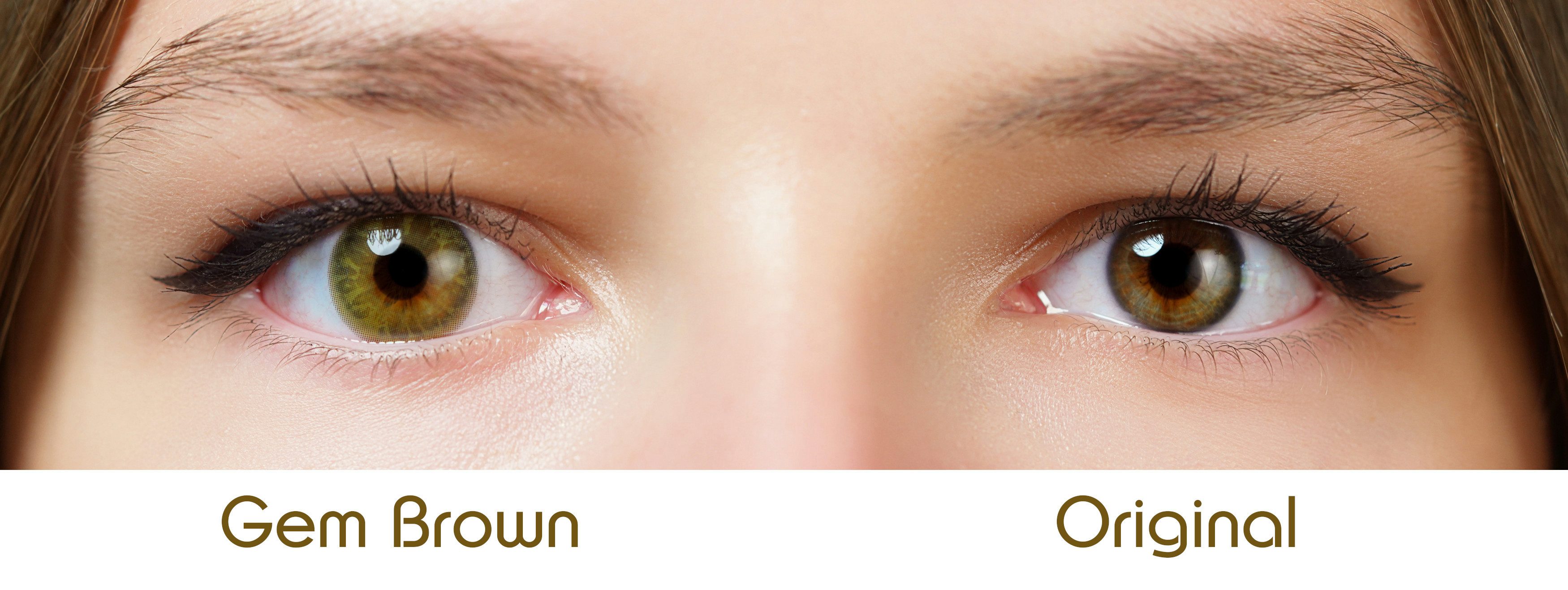 Charmiga Jahreslinsen Farbige Kontaktlinsen Braun Ohne Stärke, Farblinsen, Gem Brown, Farbige Kontaktlinsen