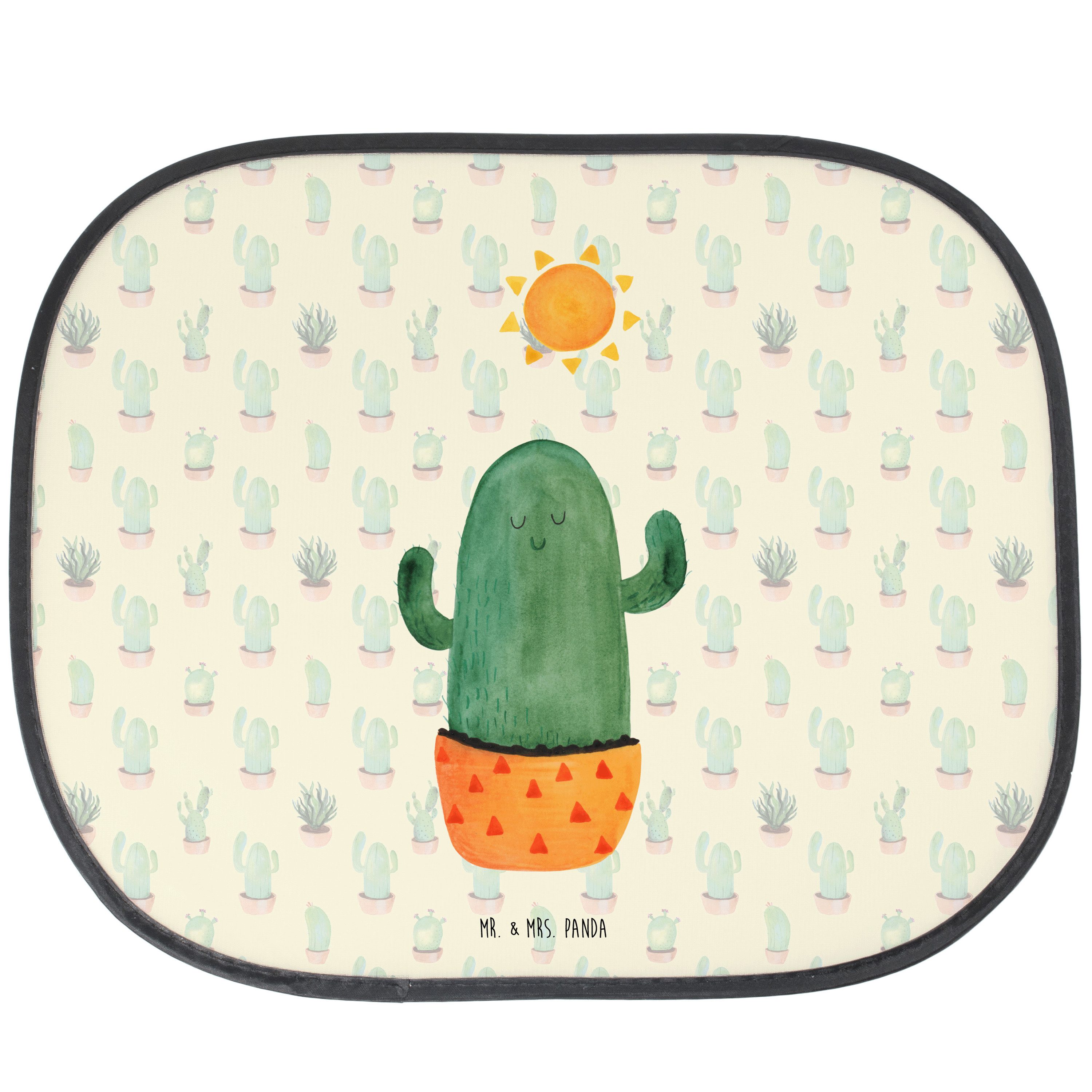 Sonnenschutz Kaktus Sonne - Kaktus Grün - Geschenk, Sonnenblende, glücklich, Kakte, Mr. & Mrs. Panda, Seidenmatt, Einzigartige Motive
