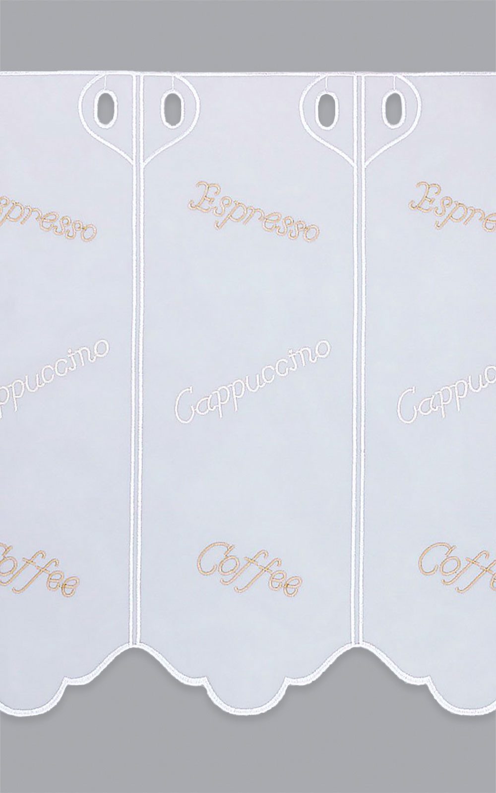 LYSEL® Scheibengardine Coffee (1 St), transparent, HxB 45x48cm