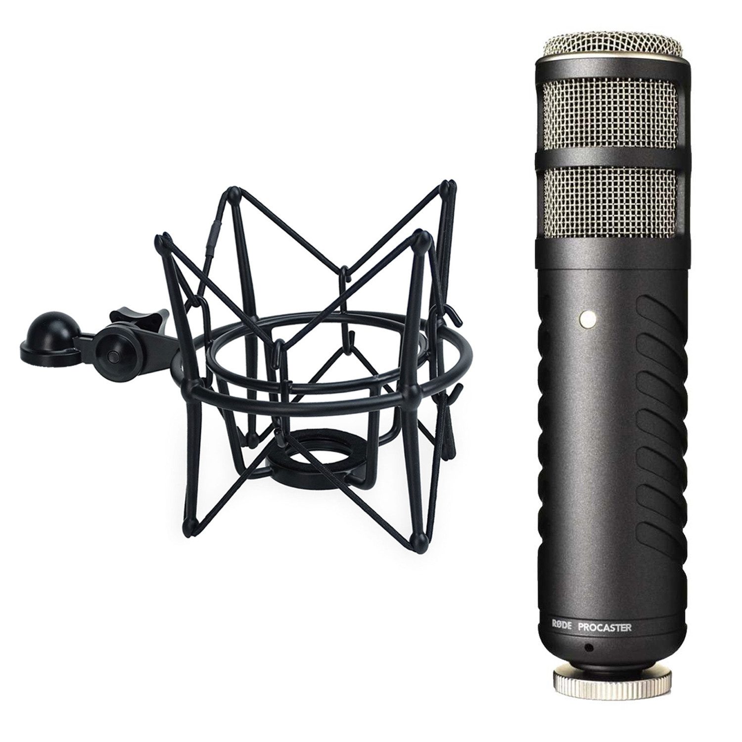 RØDE Mikrofon Rode Procaster Sprecher-Mikrofon mit keepdrum Spinne Schwarz (Vorteils -Set), integrierter Popfilter
