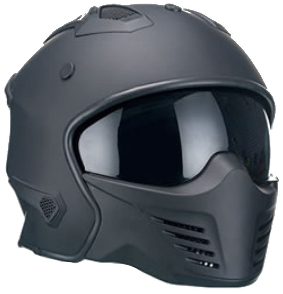 RALLOX Helmets Motorradhelm Motorradhelm Jethelm 726 schwarz matt