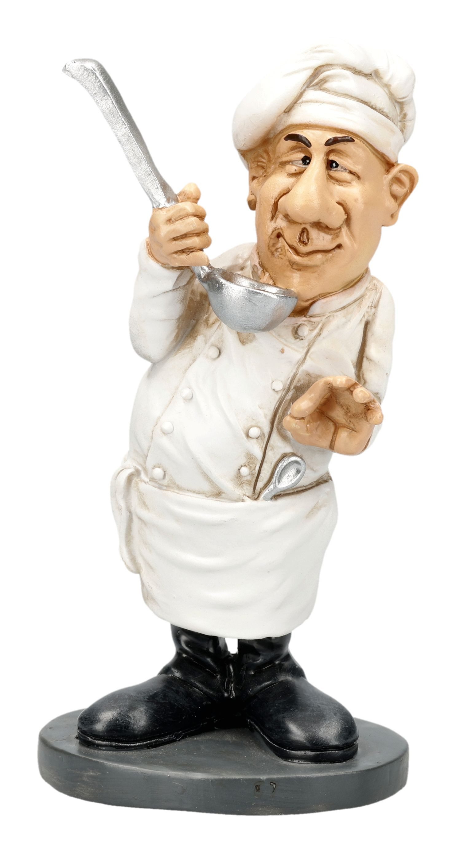 Figuren Shop GmbH Dekofigur Küchenchef Figur – Lustige Koch Statue Sammlerfigur Warren Stratford