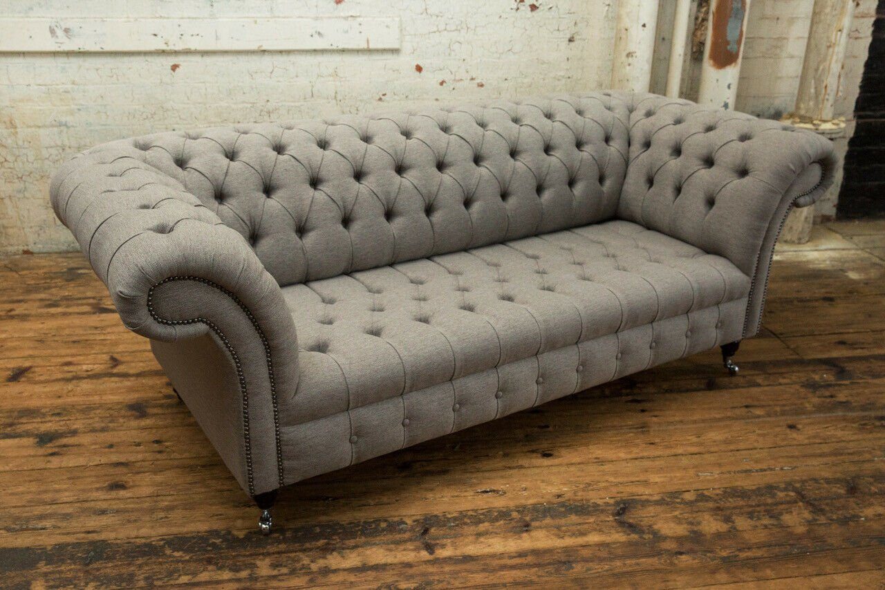 Chesterfield-Sofa, Rückenlehne mit Knöpfen. Die 3 225 cm, Design Sitzer JVmoebel Sofa Chesterfield Couch