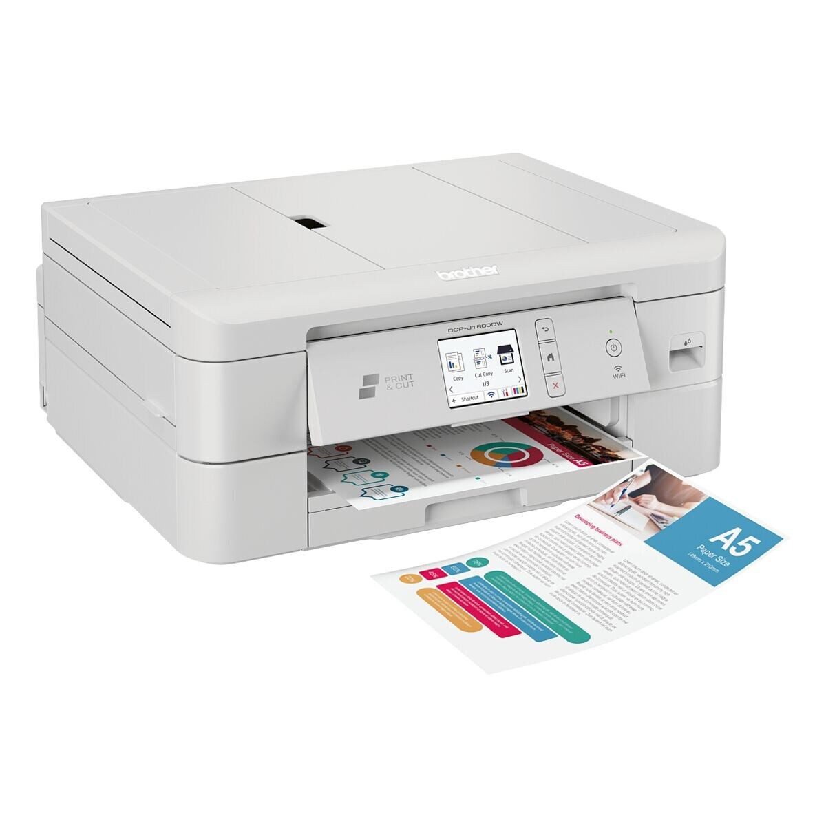 Brother DCPJ1800DW Multifunktionsdrucker, (3-in-1, LAN / WLAN, A4)