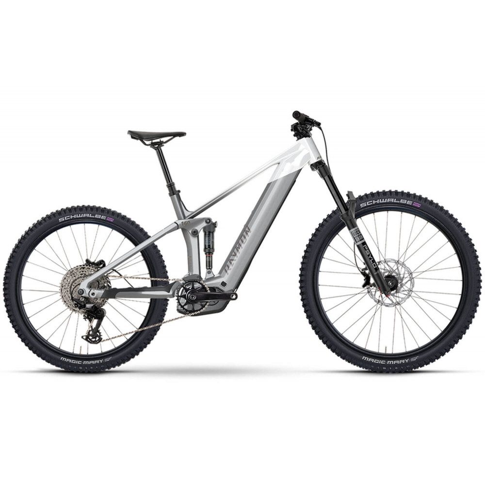 R Raymon E-Bike Vamok Comp E-Bike Mountainbike Silber/Weiß - Rahmengröße: M