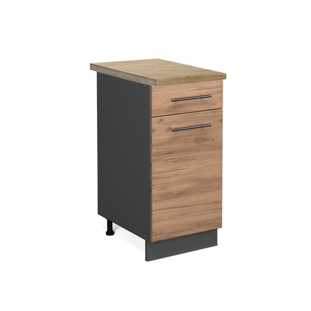 Vicco Unterschrank Fame-Line, Goldkraft Eiche/Anthrazit, 40 günstig online kaufen
