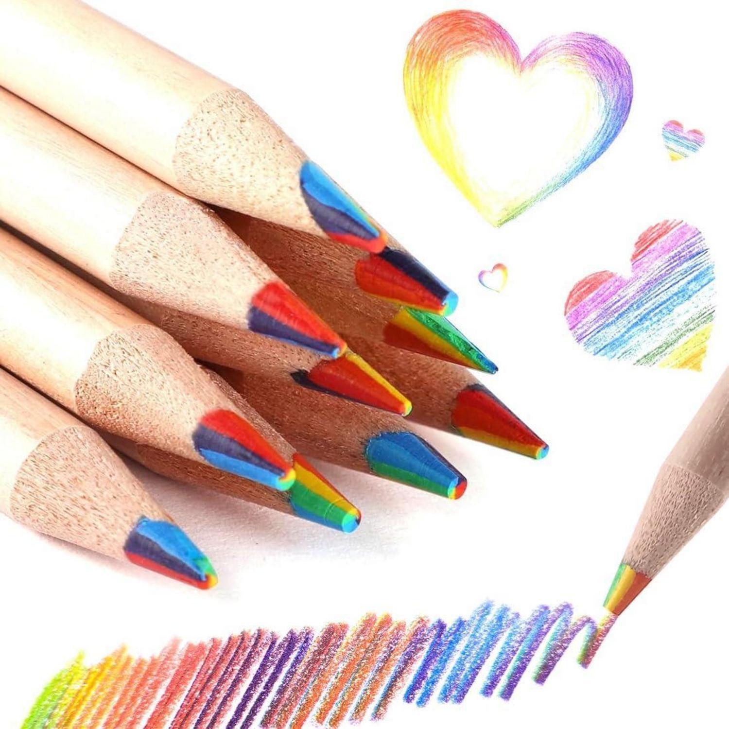 LuxusKollektion Buntstift Buntstifte 10er Set Regenbogen-Effekt