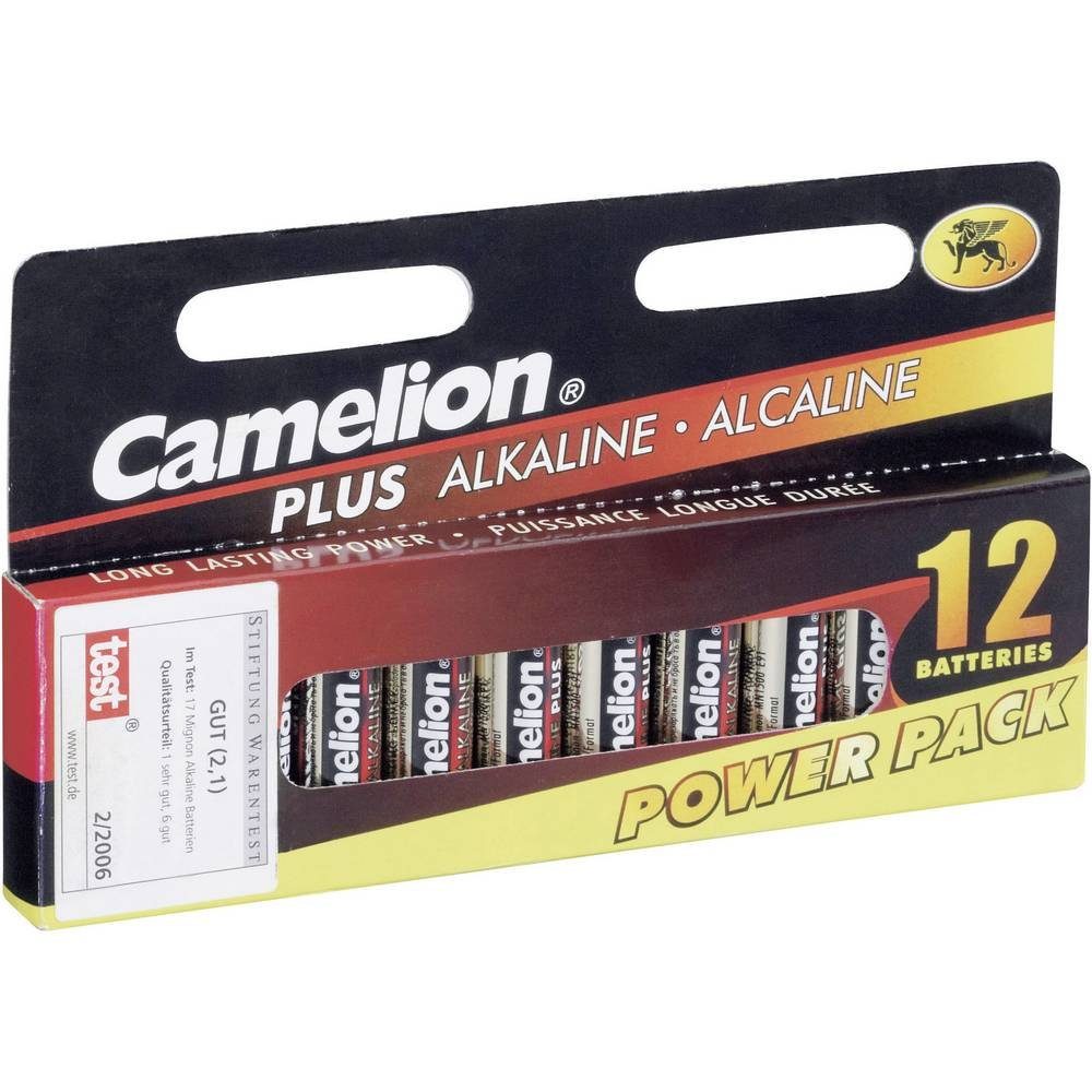 12er-Set Akku Alkaline Camelion Mignon-Batterien,