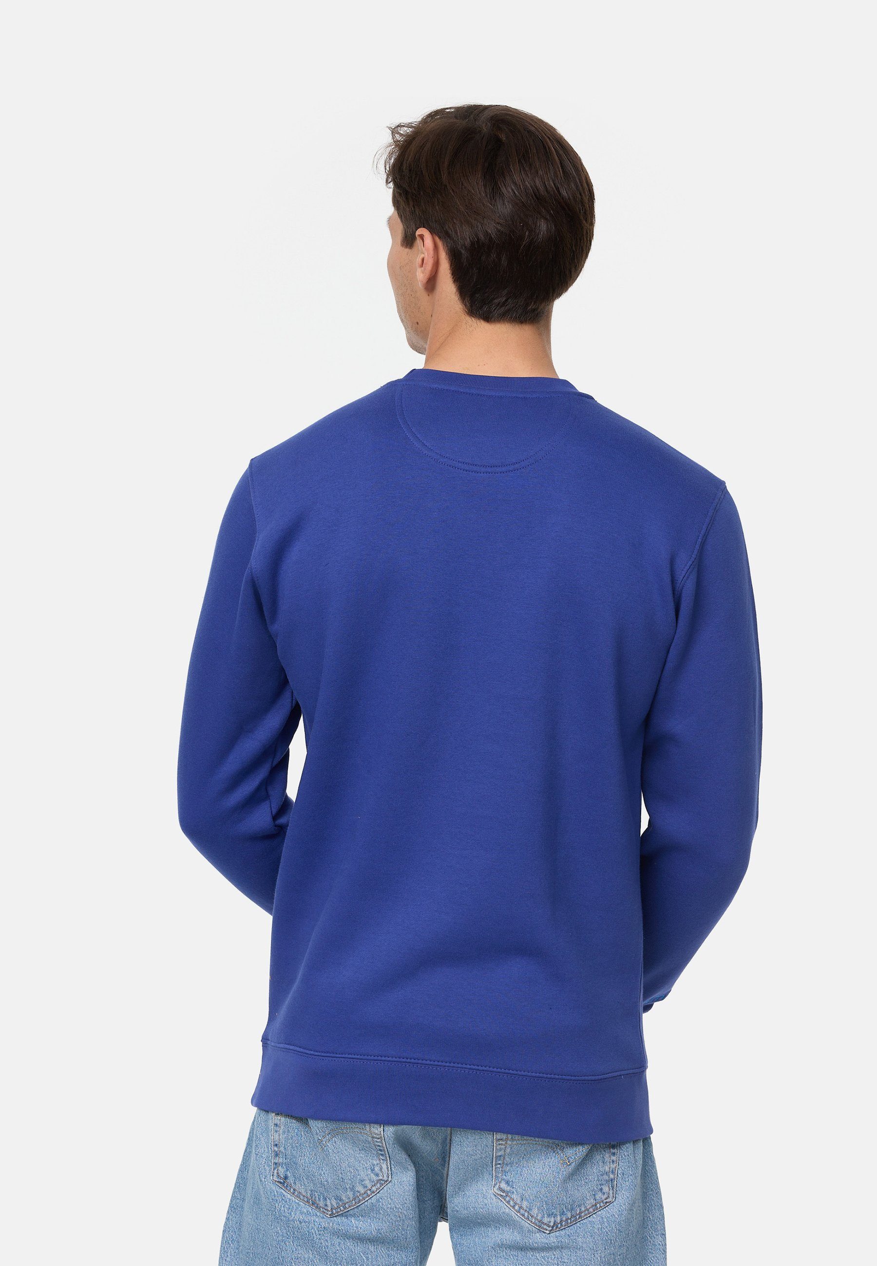 dude. mit Label-Applikationen Sweatshirt smiler. blau
