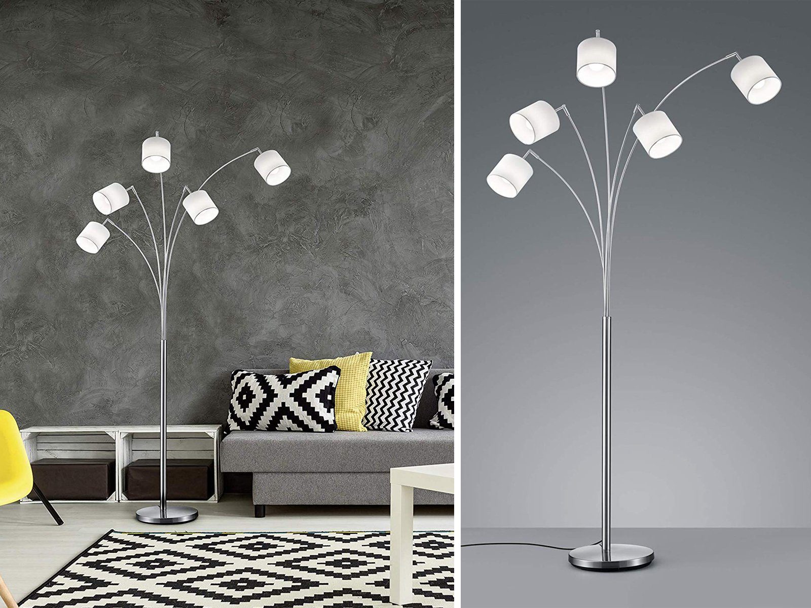 LED Steh-Lampe Deckenfluter Lese-Licht Design Flur Esszimmer Stand Boden Leuchte 