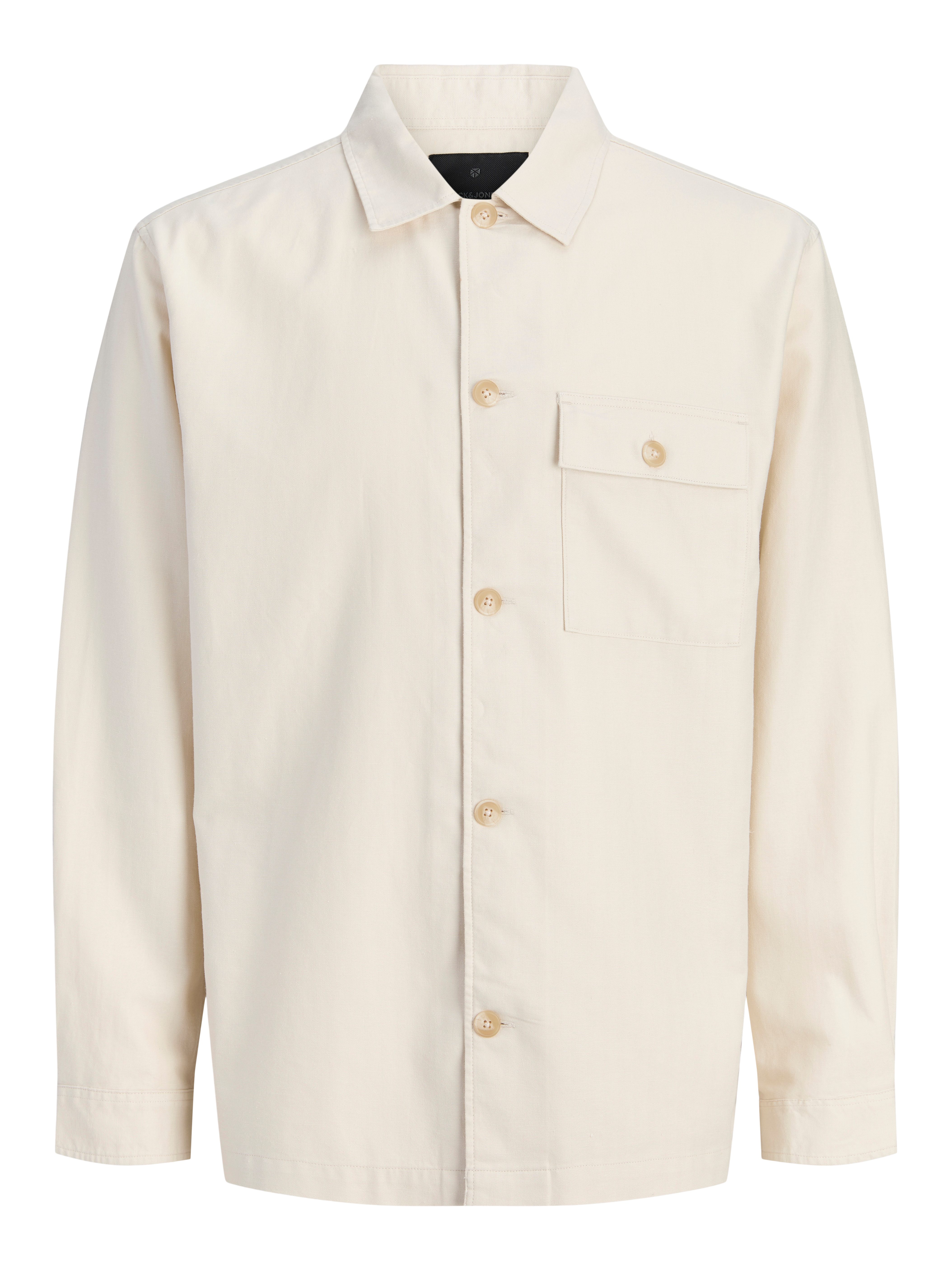 Jack & Jones Langarmhemd JPRBLATYLER HERRINGBONE L/S OVERSHIRT mit Brust Tasche – Bild 2 von 3