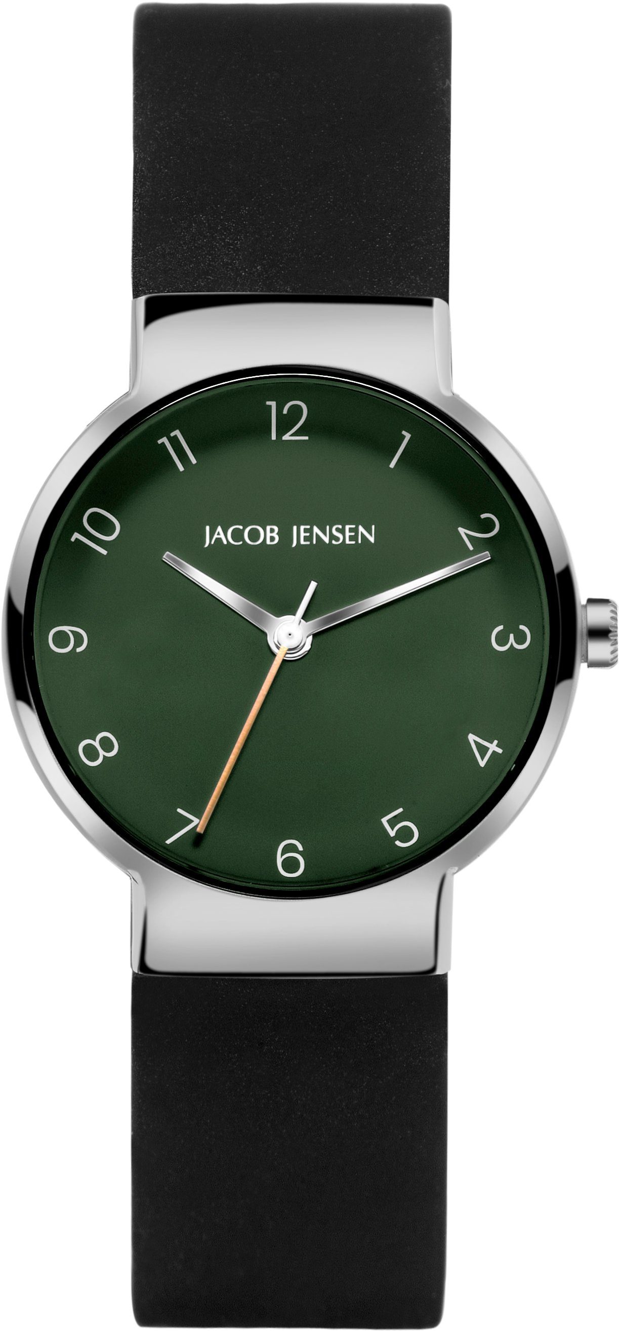 Jacob Jensen Titanuhr Damenuhr Titanium Timeless Nordic ⌀29mm, extrem leicht Grün