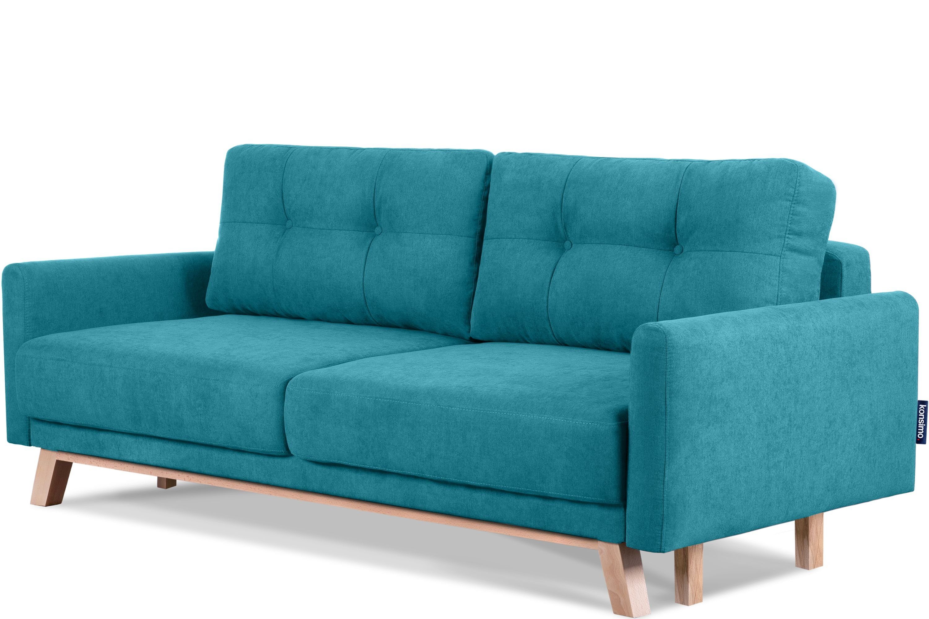 KONSIMO® Schlafsofa VISNA Sofa 3 Personen, ausziehbare Liegfläche 193×146