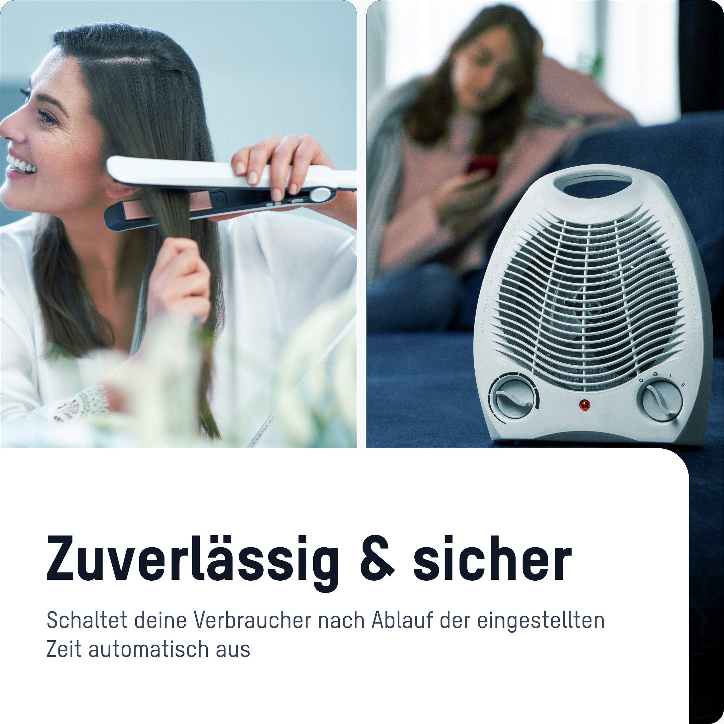 ANSMANN AG Funksteckdose Timer Steckdose, kompakter Energiespar Stecker für innen,2500W