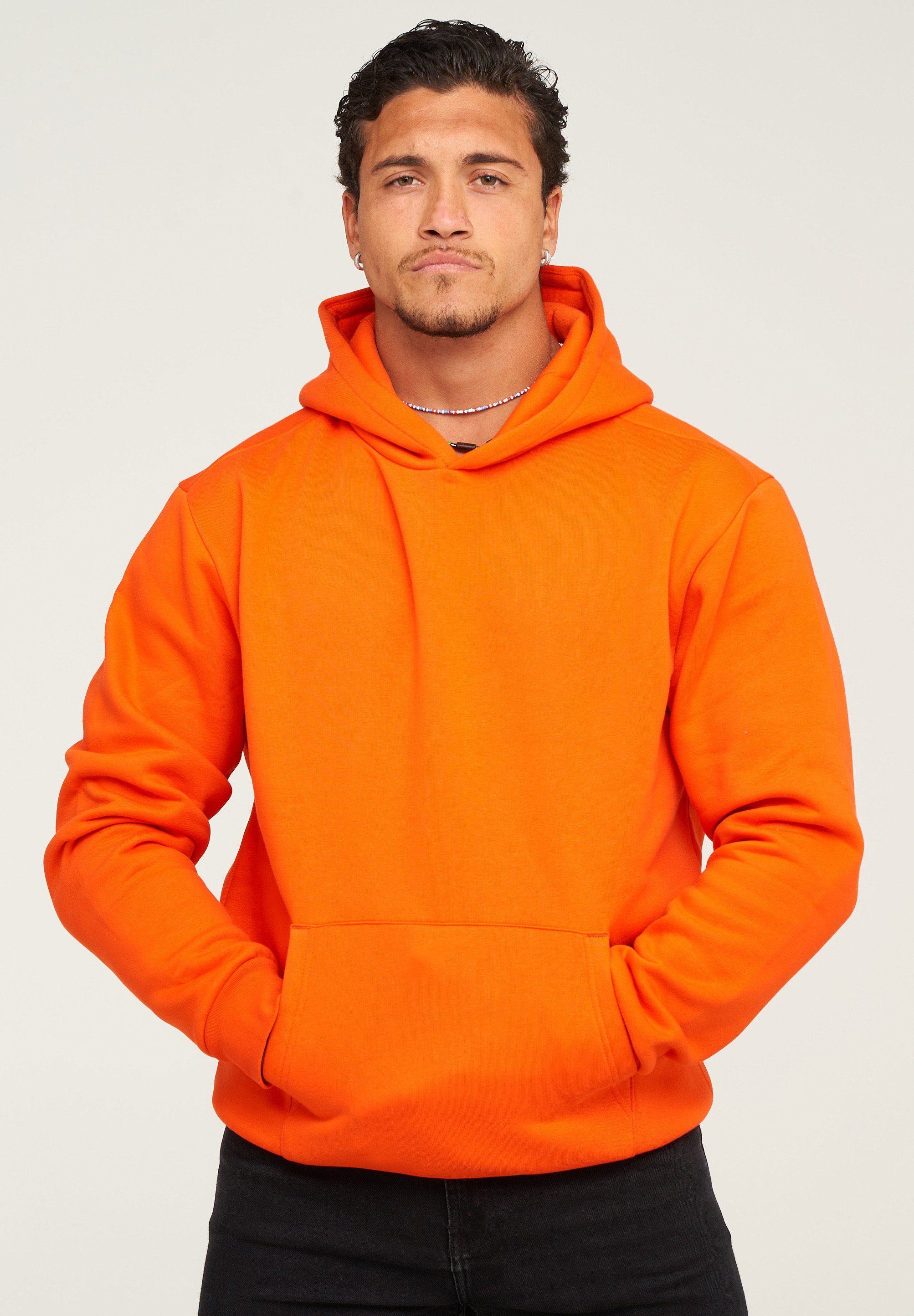 behype Hoodie BHHOBART Herren Basic Oversized Hoodie Raglan Kapuzenpullover Sweater