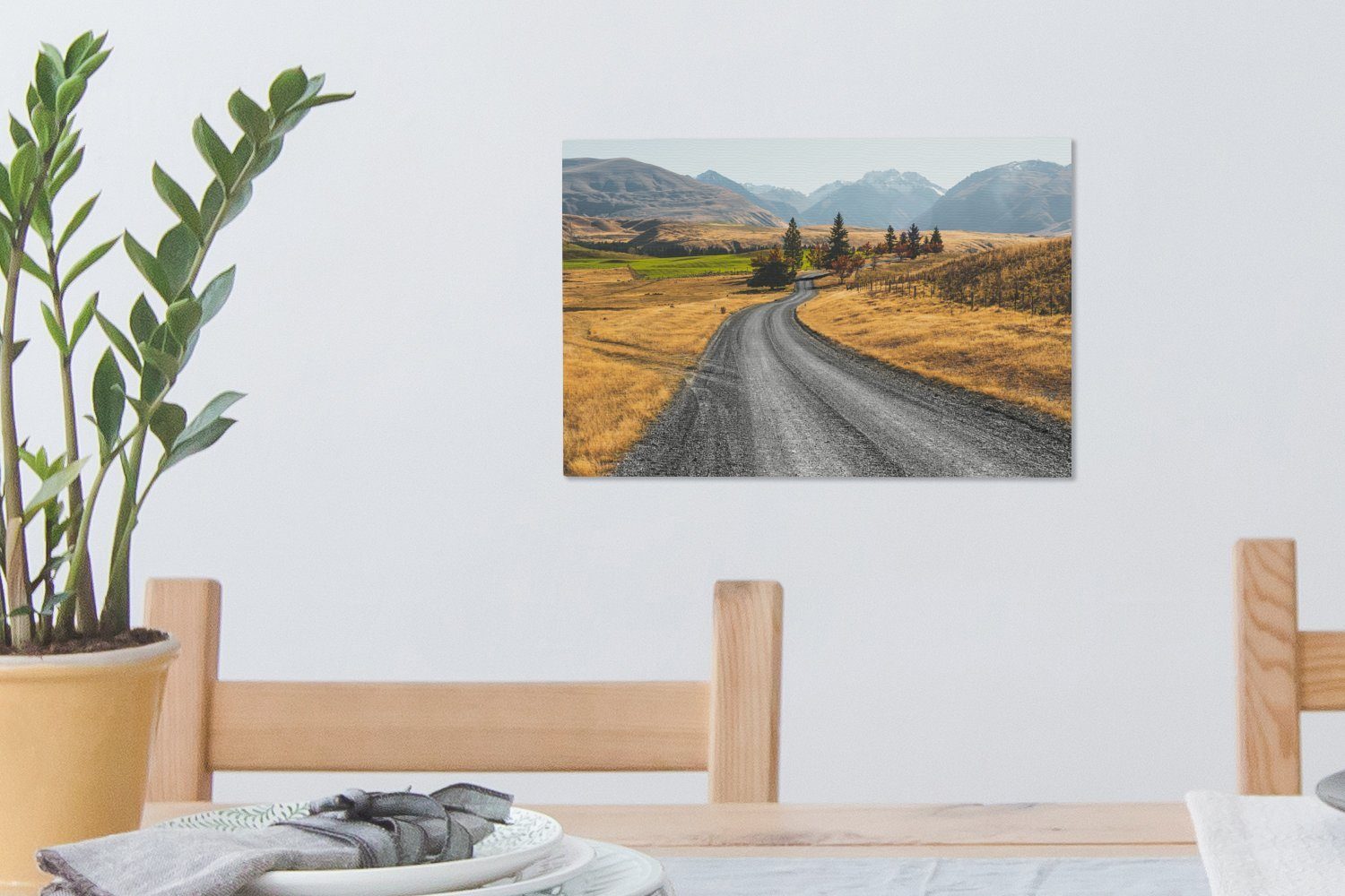 Aufhängefertig, Leinwandbilder, New Leinwandbild Wandbild 30x20 (1 OneMillionCanvasses® St), Fotodruck, Zealand Road cm Wanddeko,
