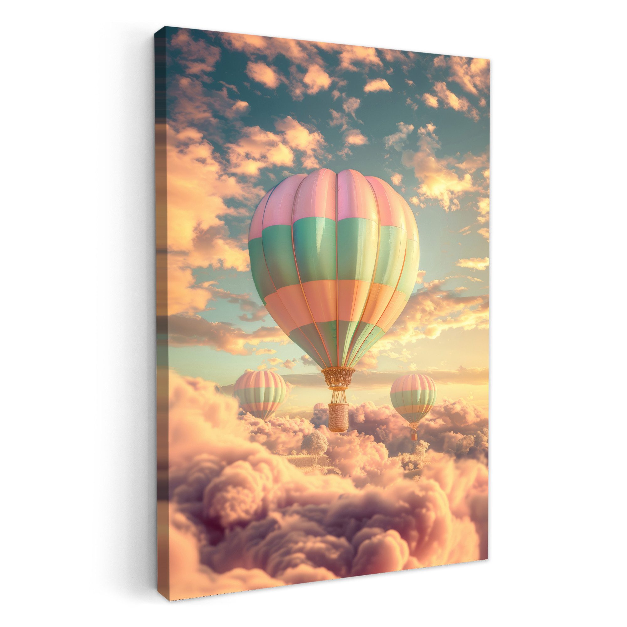 OneMillionCanvasses® Leinwandbild Heißluftballon - Träume - Wolken - Luft, günstig online kaufen