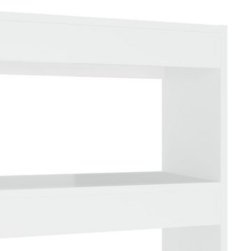 vidaXL Bücherregal Bücherregal/Raumteiler Hochglanz-Weiß 100x30x135 cm, 1-tlg.