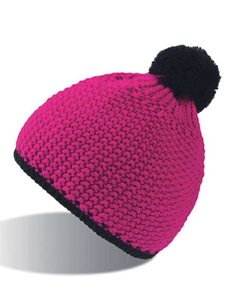 Atlantis Bommelmütze Damen Häkelmütze / Wintermütze Winter Mütze in kräftigen Farben pink