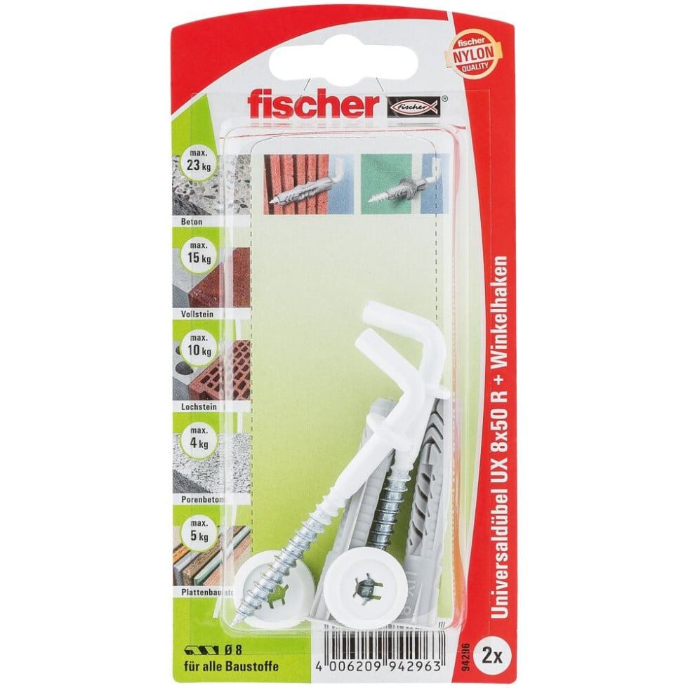 fischer Schrauben- und Dübel-Set Fischer Universaldübel-Set UX 8.0 x 50 mm - 2