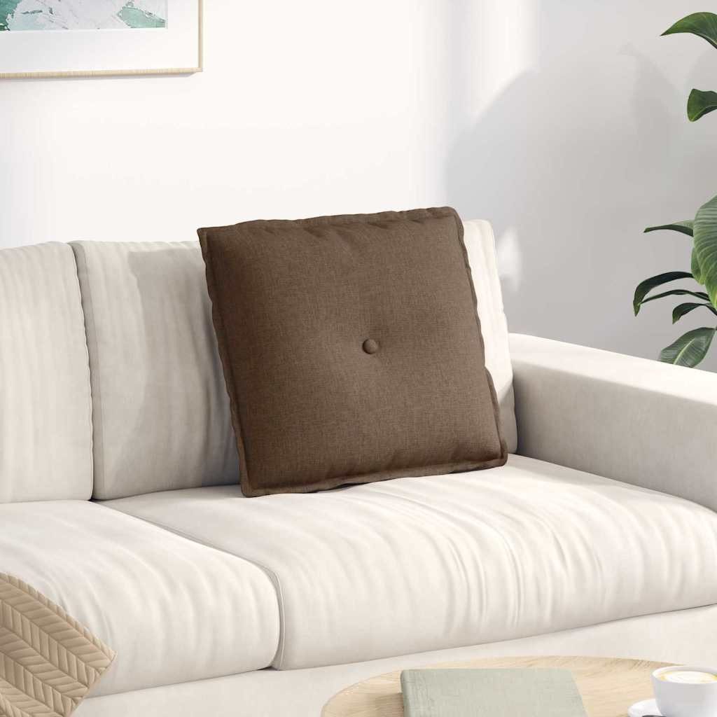 vidaXL Auflagekissen vidaXL Rückenkissen Braun 50 x 19 x 45 cm Stoff