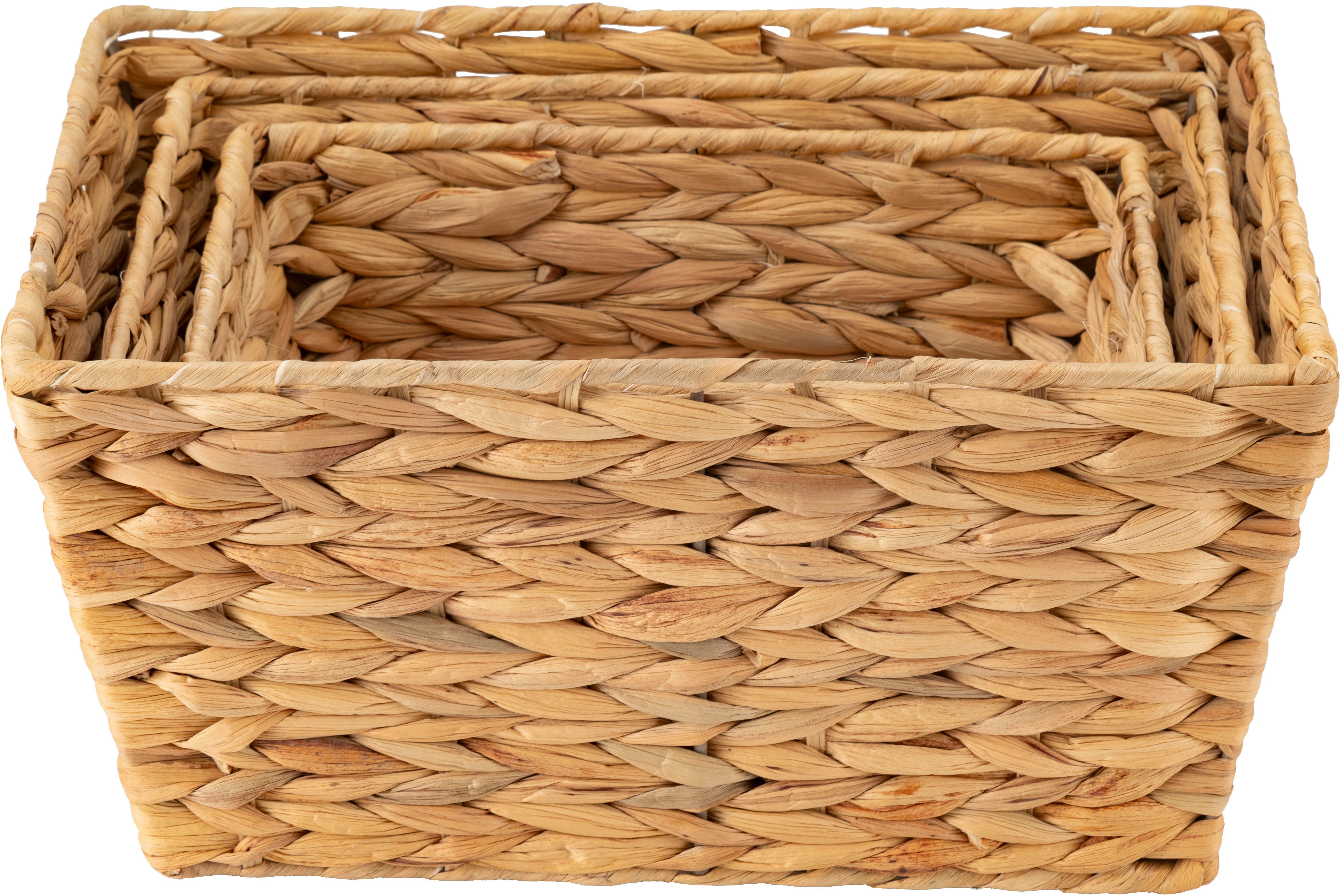 ECHTWERK Aufbewahrungskorb Rechteckiger Flechtkorb (Set, 3 St), aus Wasserh günstig online kaufen