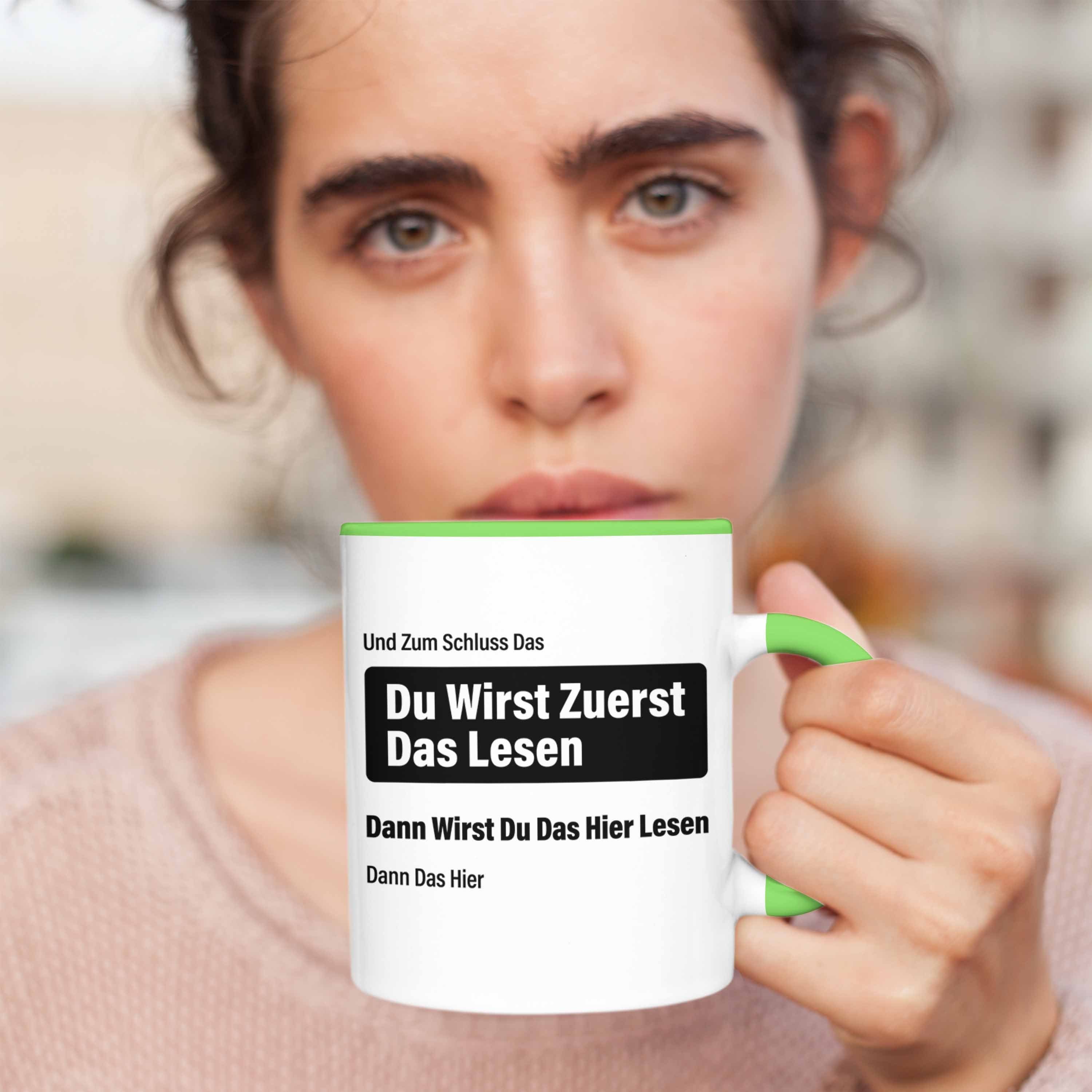 Trendation Tasse Erst Kollege Trendation Arbeit Das Kollegin Sprüche Bürotasse Grün Lesen Du Wirst Tasse Lustiger Spruch - Gadget