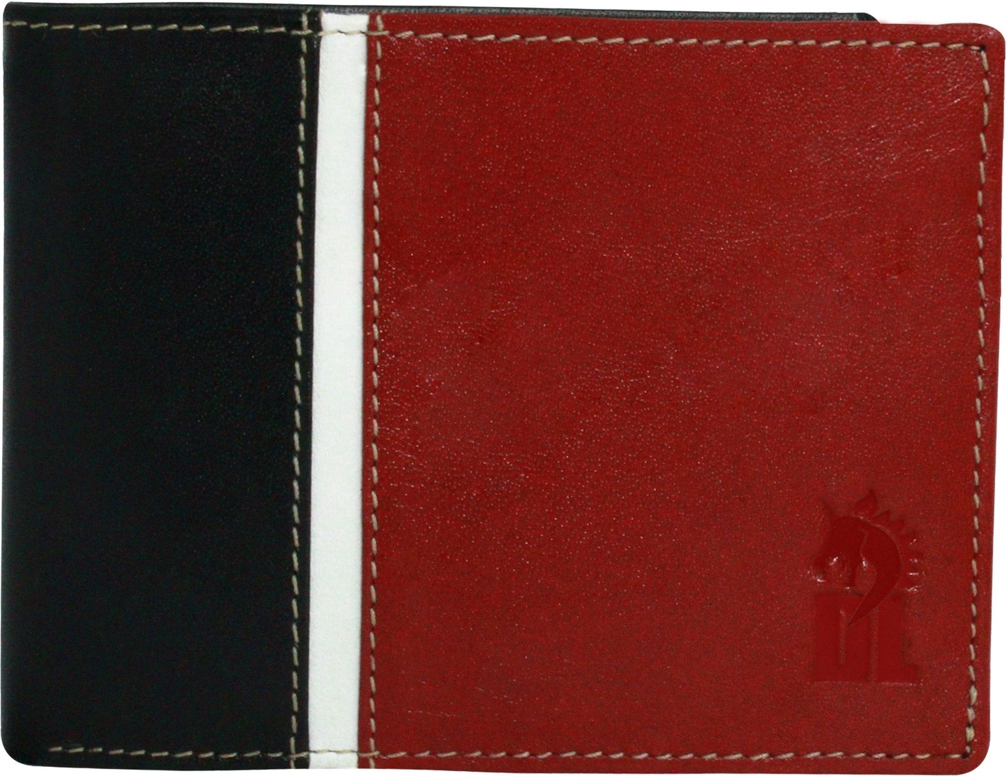DrachenLeder Geldbörse DrachenLeder Herren Geldbörse schwarz rot (Portemonnaie, Portemonnaie), Herren Portemonnaie Echtes Leder schwarz, rot, weiß, Serie Stefan