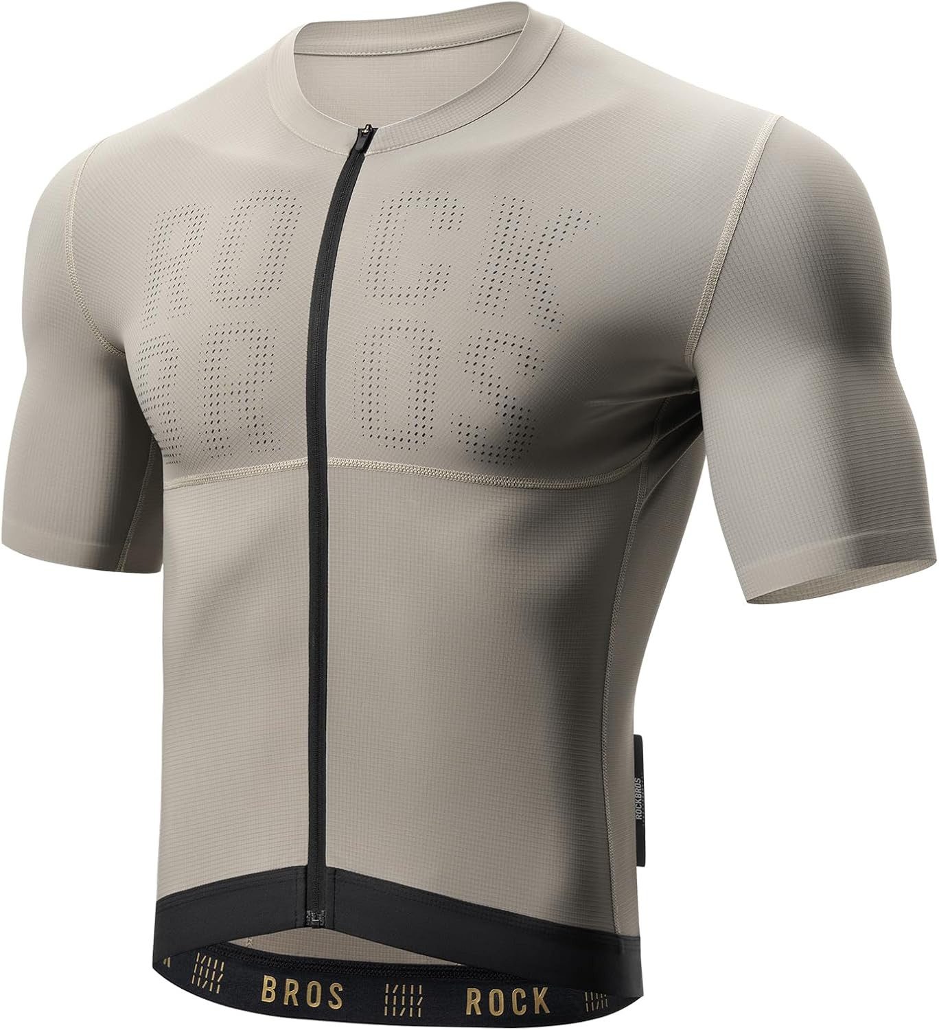 ROCKBROS Fahrradjacke Schnelltrocknendes Herren Kurzarm-Trikot mit Rückentaschen