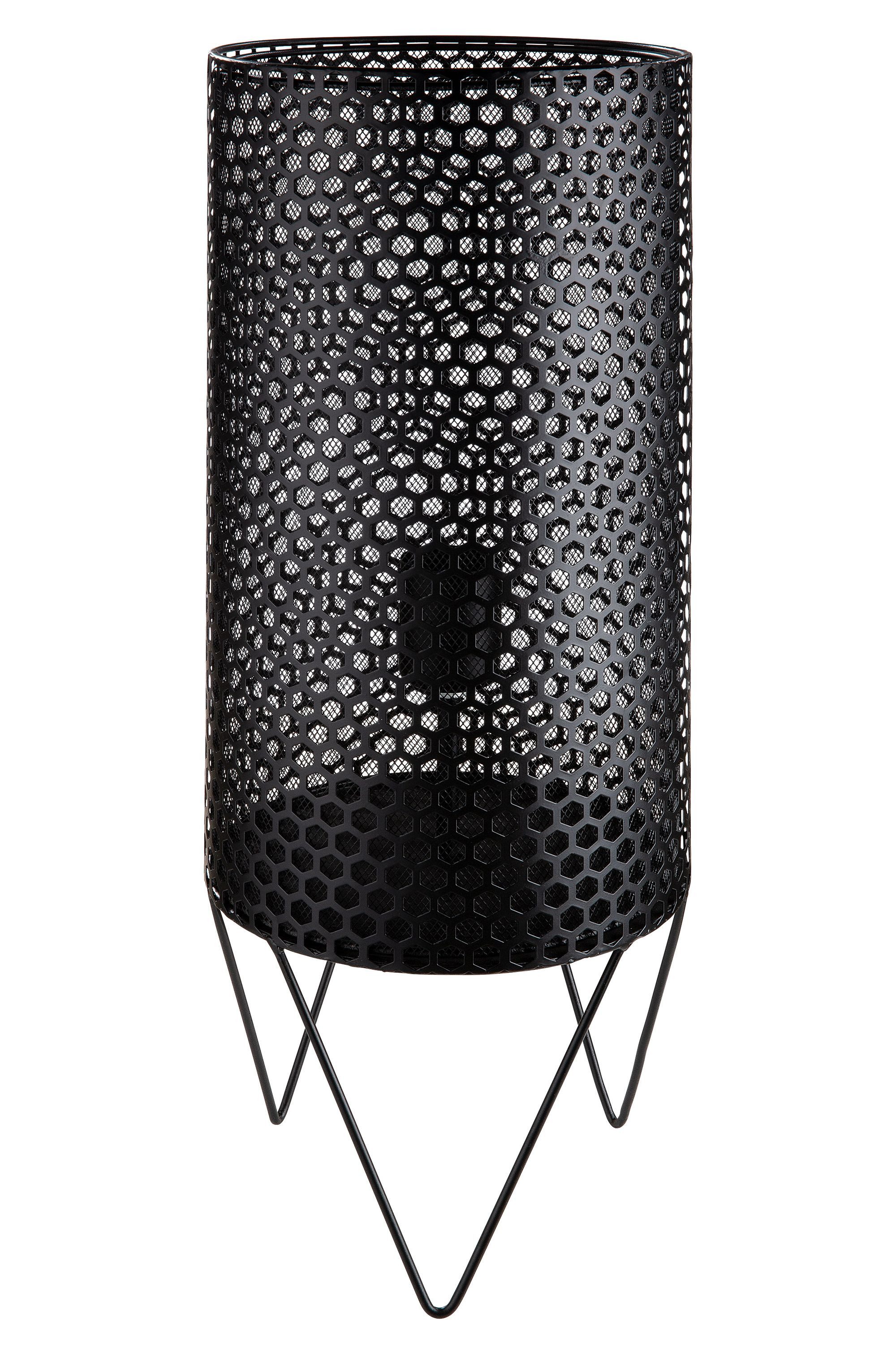 GILDE Tischleuchte GILDE Lampe Cage - schwarz - H. 55cm x D. 20cm