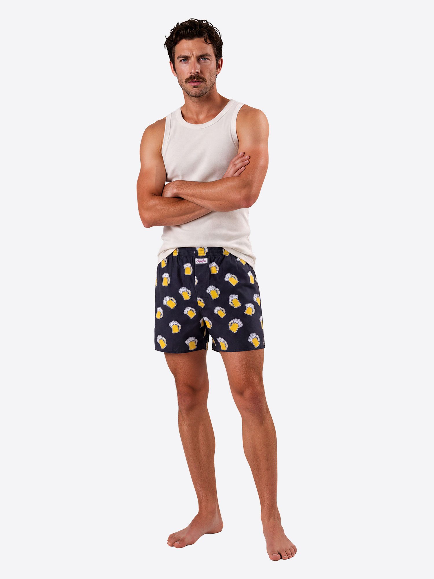 Sugar Pine Boxer Webboxershorts weit Motive Print (1-St) Herren Männer Unterhose