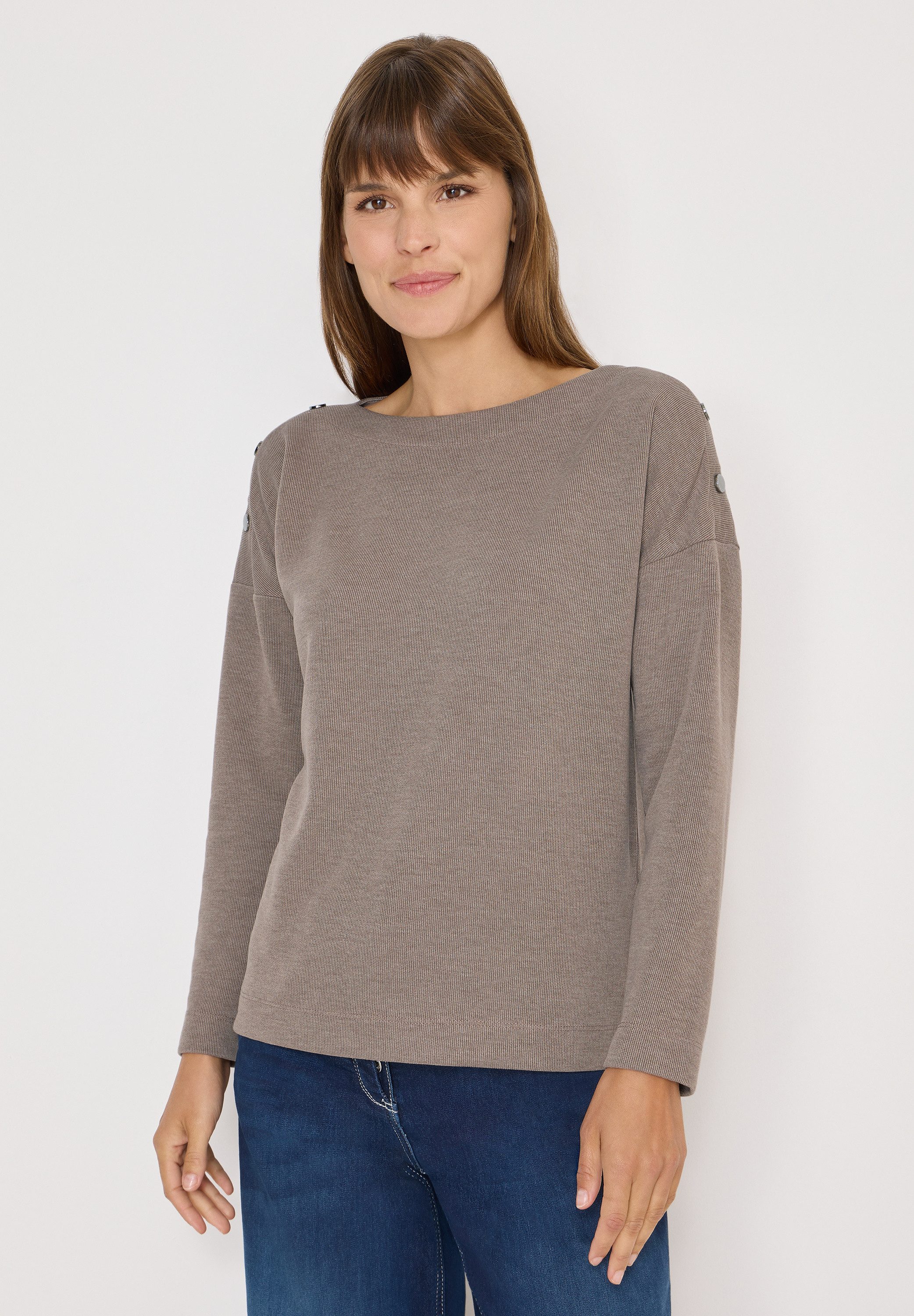 CECIL Langarmshirt im Melange Look günstig online kaufen