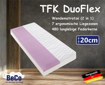 Taschenfederkernmatratze »"TFK Duoflex"«, Beco, 20 cm hoch, 480 Federn, zwei Härtegrade in einer Matratze, in 140x200 und weiteren Größen erhältlich
