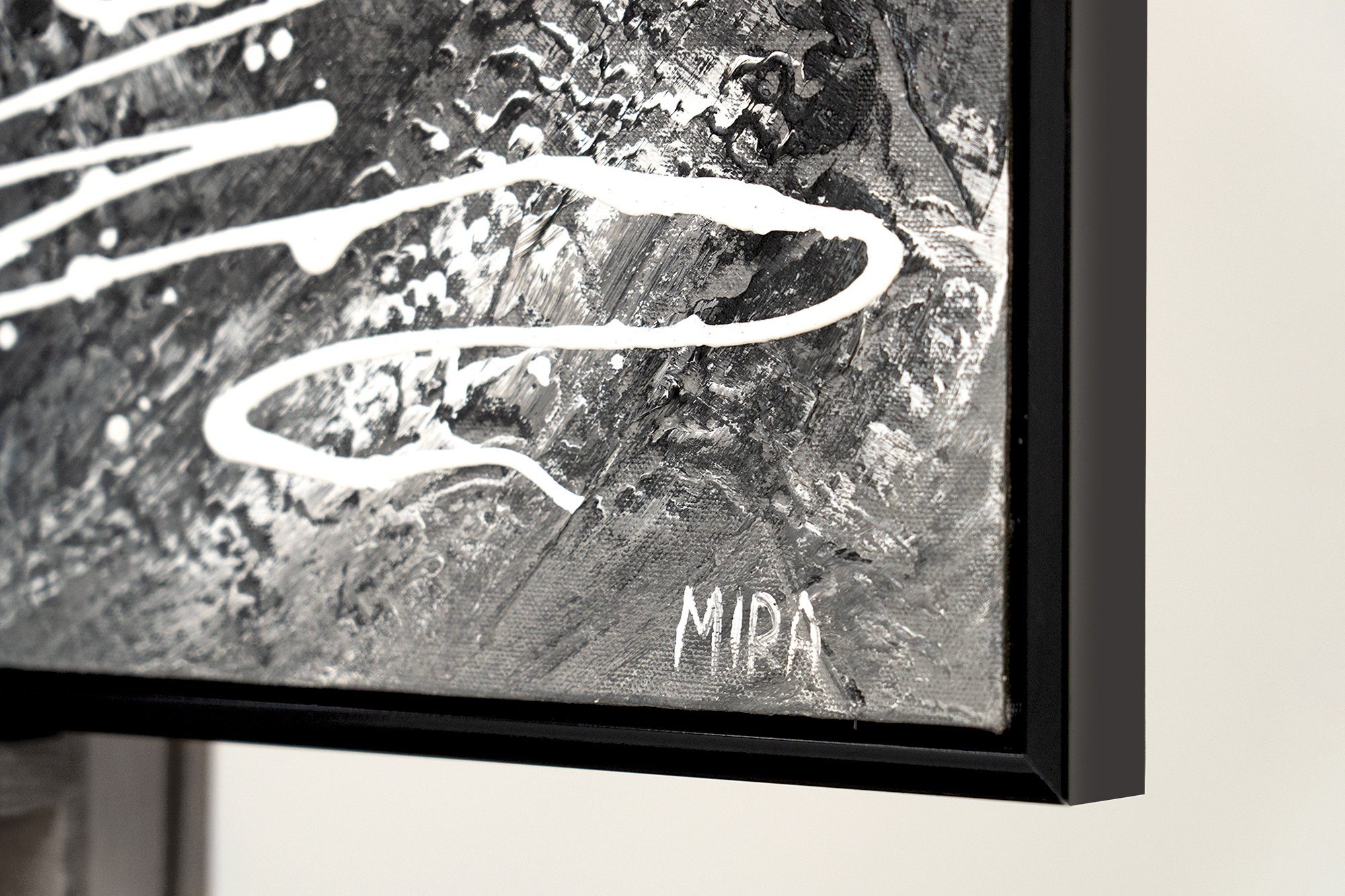 Handgemalt Leinwand in Quadratisch Hut Rahmen Bild mit Schwarz Frau Gemälde Mit YS-Art schwarz Menschen, Charme,