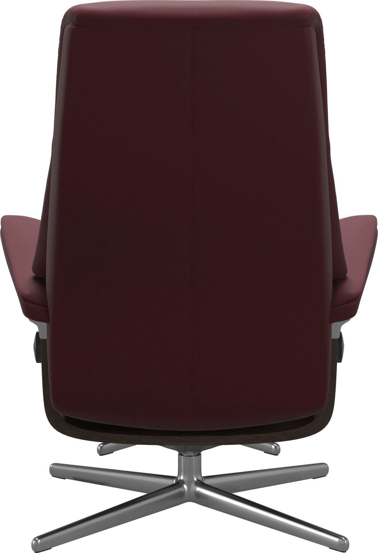 Stressless® Relaxsessel View (Set, Relaxsessel mit Hocker), mit Hocker, mit Cross Base, Größe S, M & L, Holzakzent Wenge