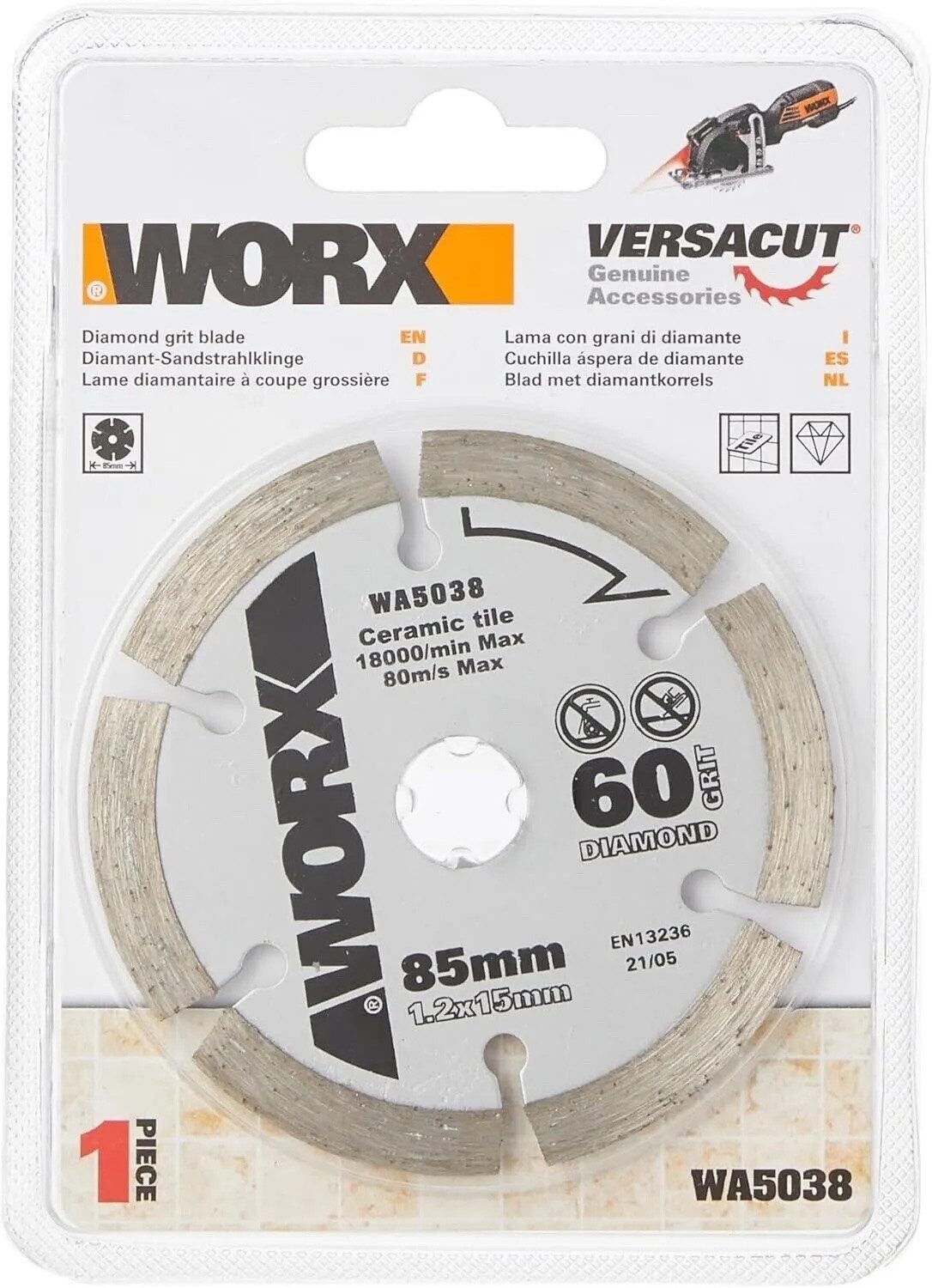 Worx Sägeblatt Worx Diamant Sägeblatt 85 mm WA5038 (1-St)