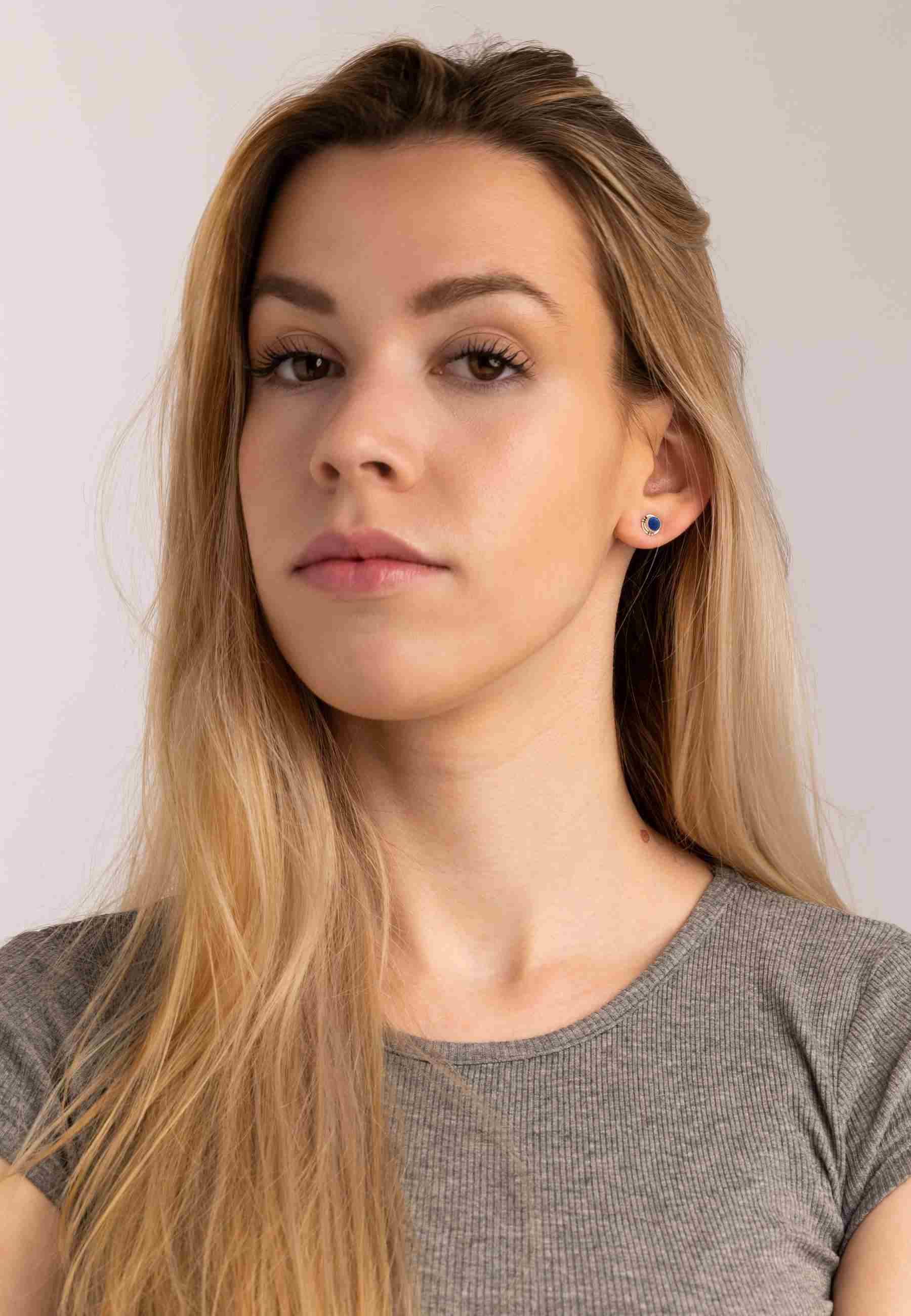 mantraroma Paar Ohrstecker LITANG aus 925 Silber mit Lapis Lazuli (Paar, Pa günstig online kaufen