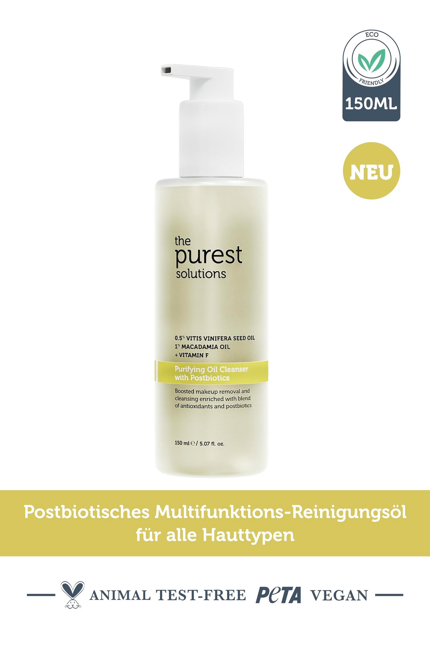 The Purest Solutions Feste Duschseife Pure Solutions Mehrzweckreinigungsöl mit Postbiotika - 150ml