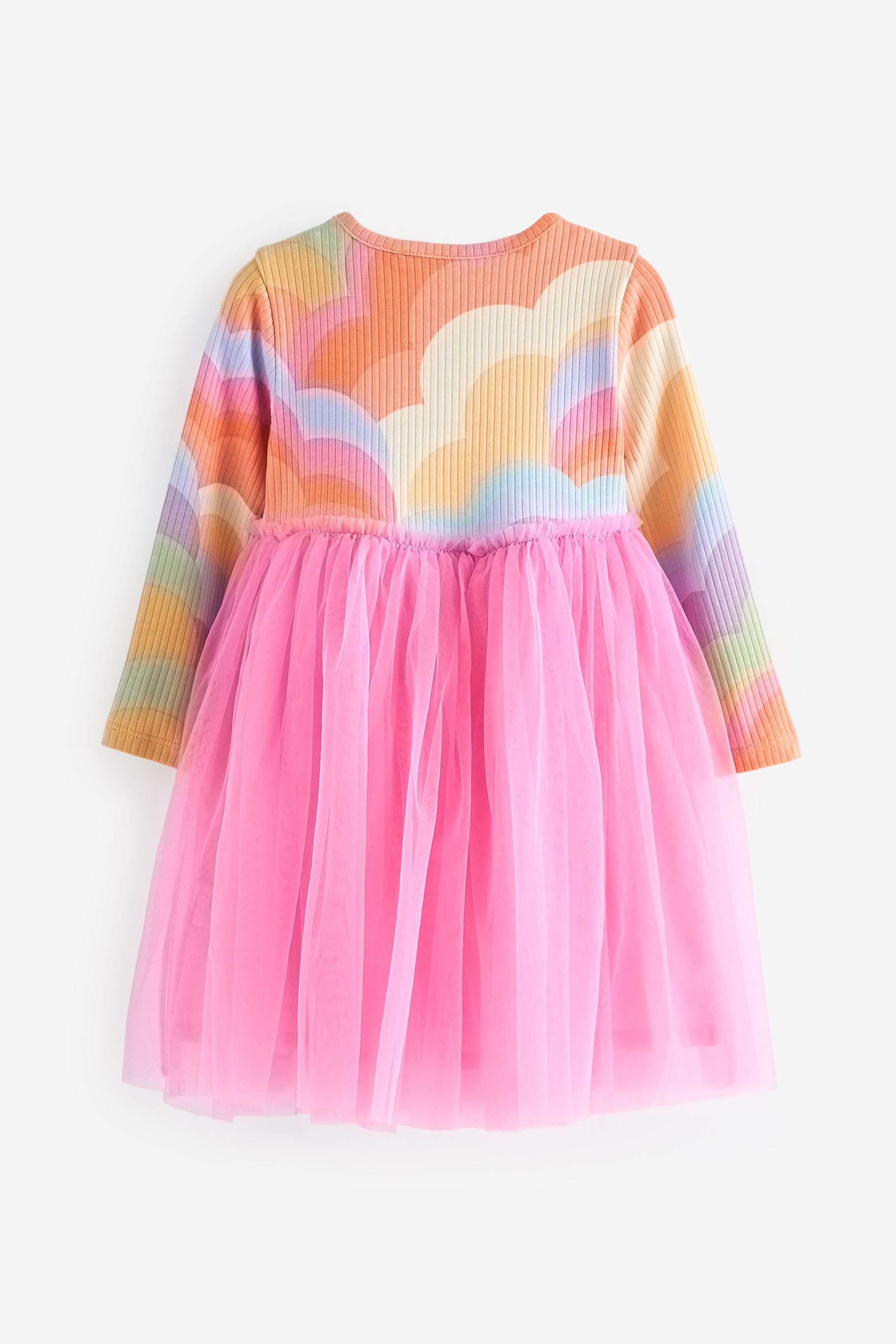Next Tüllkleid Langärmeliges Kleid aus Netzstoff günstig online kaufen