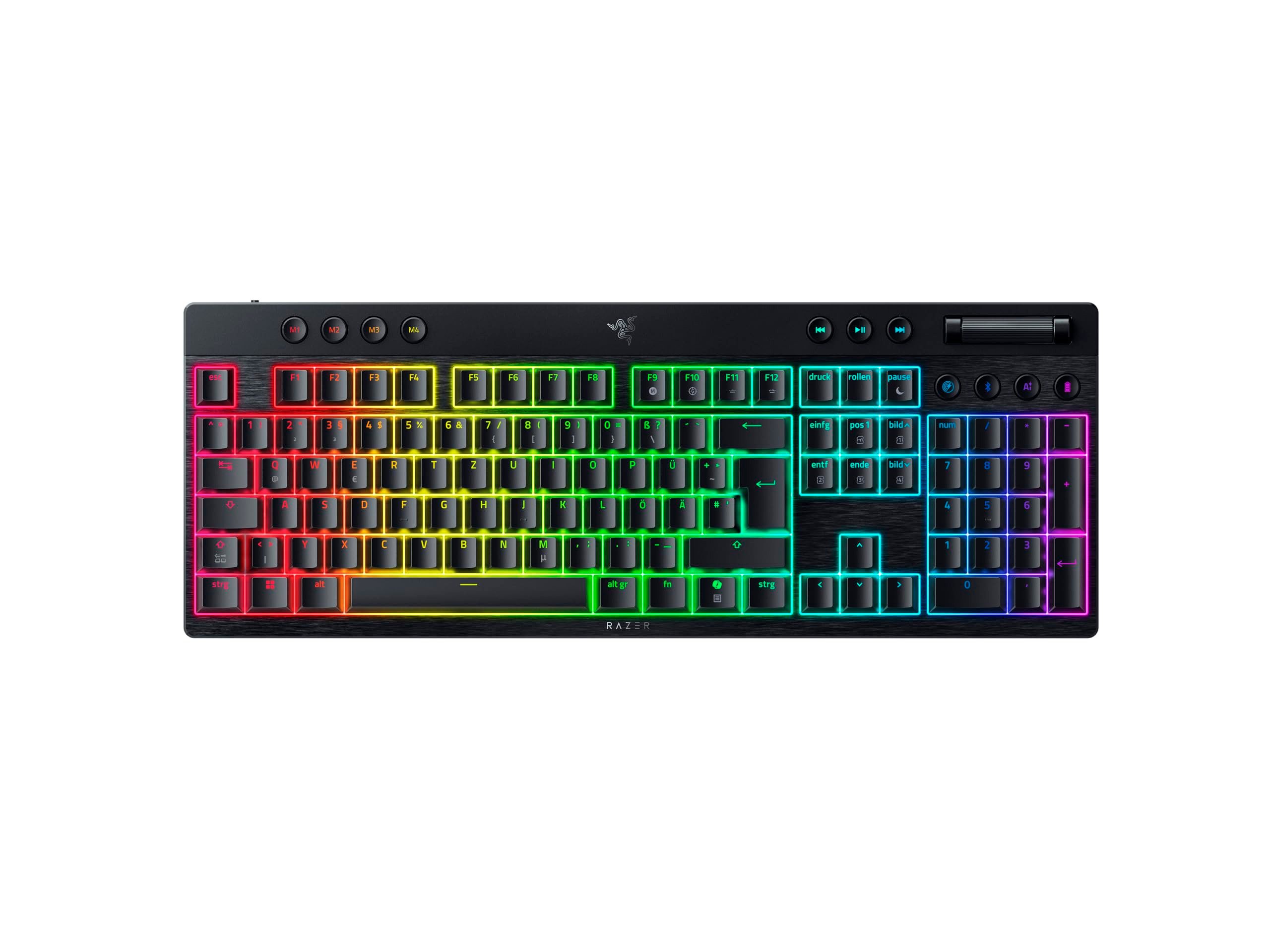 RAZER BlackWidow V4 Low-profile HyperSpeed Orange Tastatur (Low-Profile Gaming-Tastatur mit HyperSpeed Wireless)