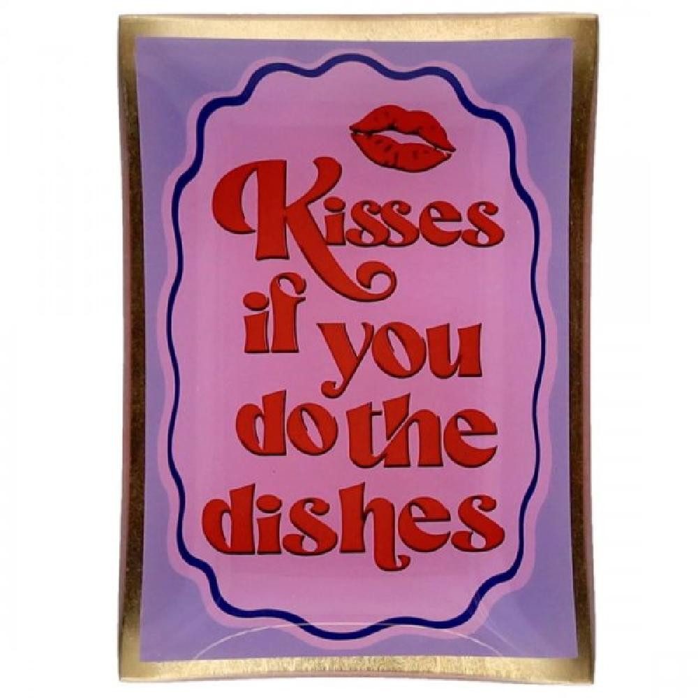 Giftcompany Schmuckkassette Glasteller Love Plates Kisses if you do the Dishes