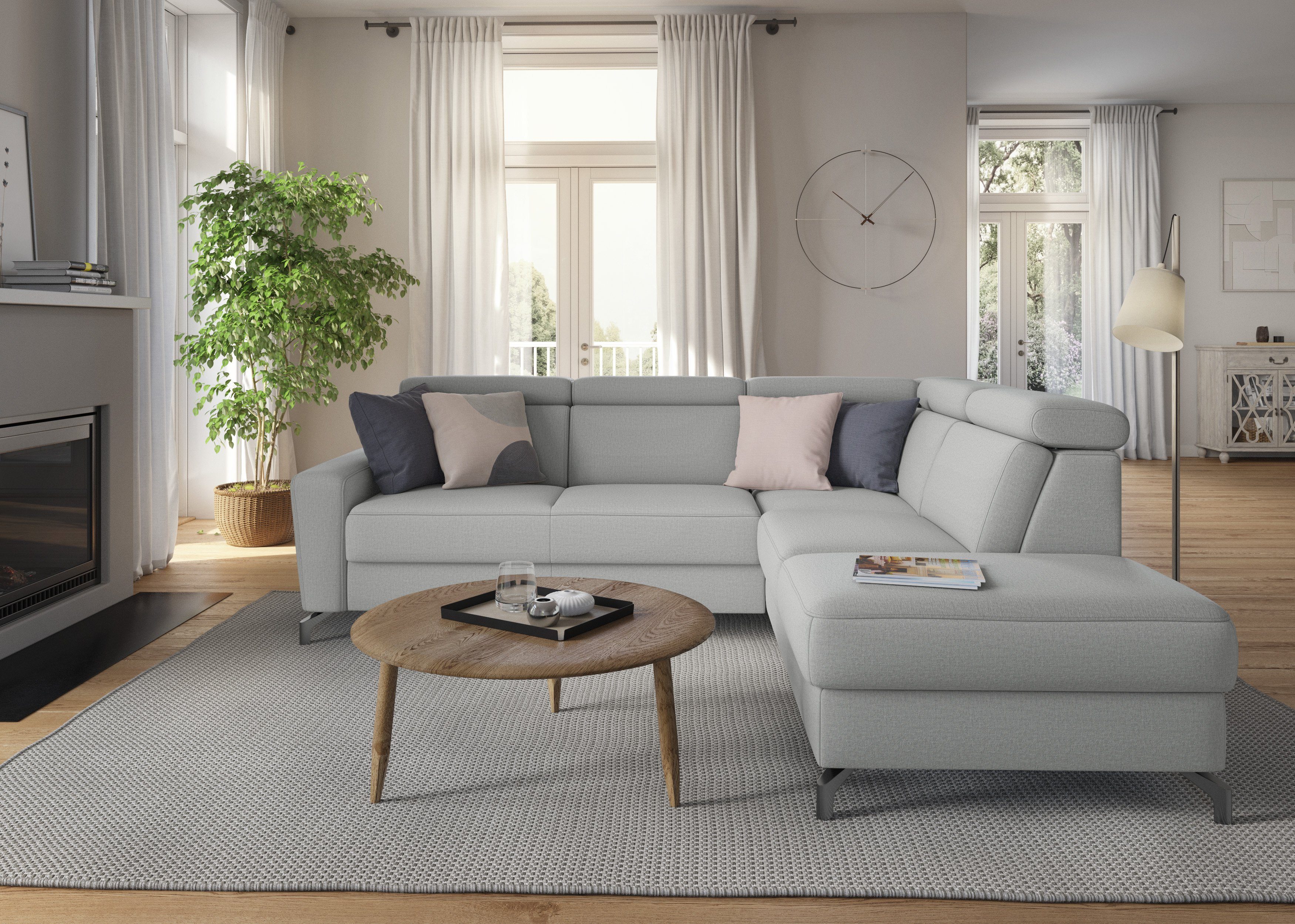 sit&more Ecksofa Scarlett L-Form, inklusive Kopfteilverstellung, günstig online kaufen