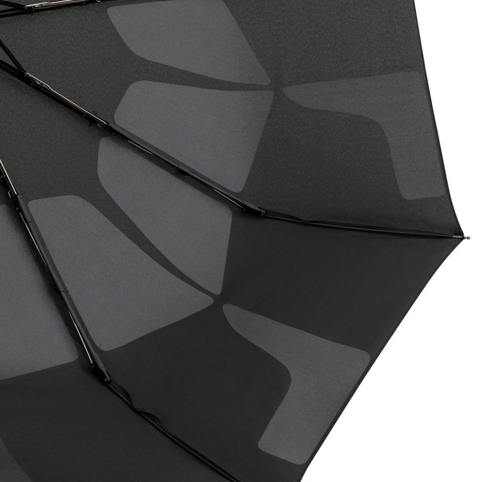doppler® Taschenregenschirm Smart fold uni, black, Falten- und  knitterfreies Schirmdach; Automatisches Öffnen und Schließen